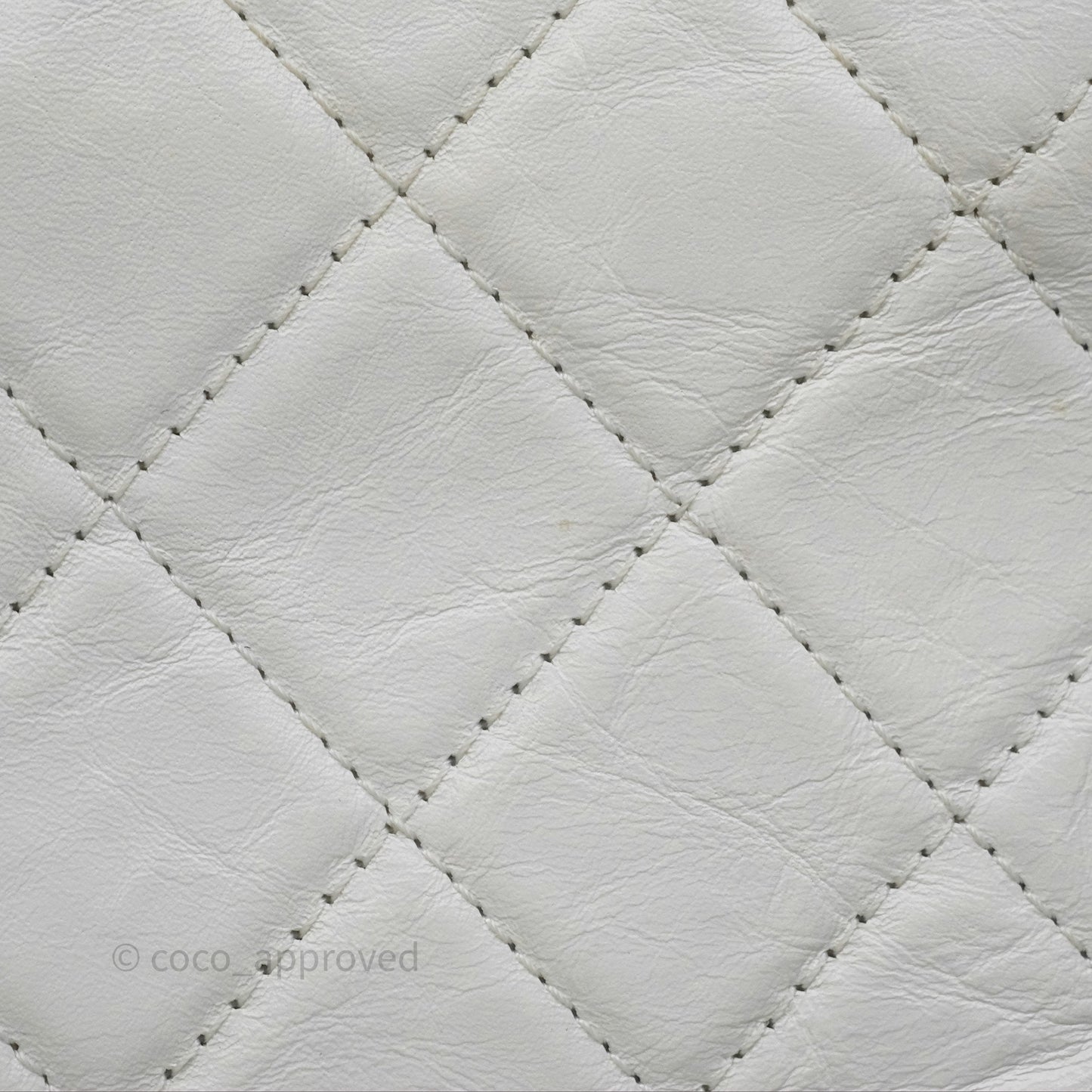 Chanel Small Gabrielle Hobo Quilted White Aged Calfskin