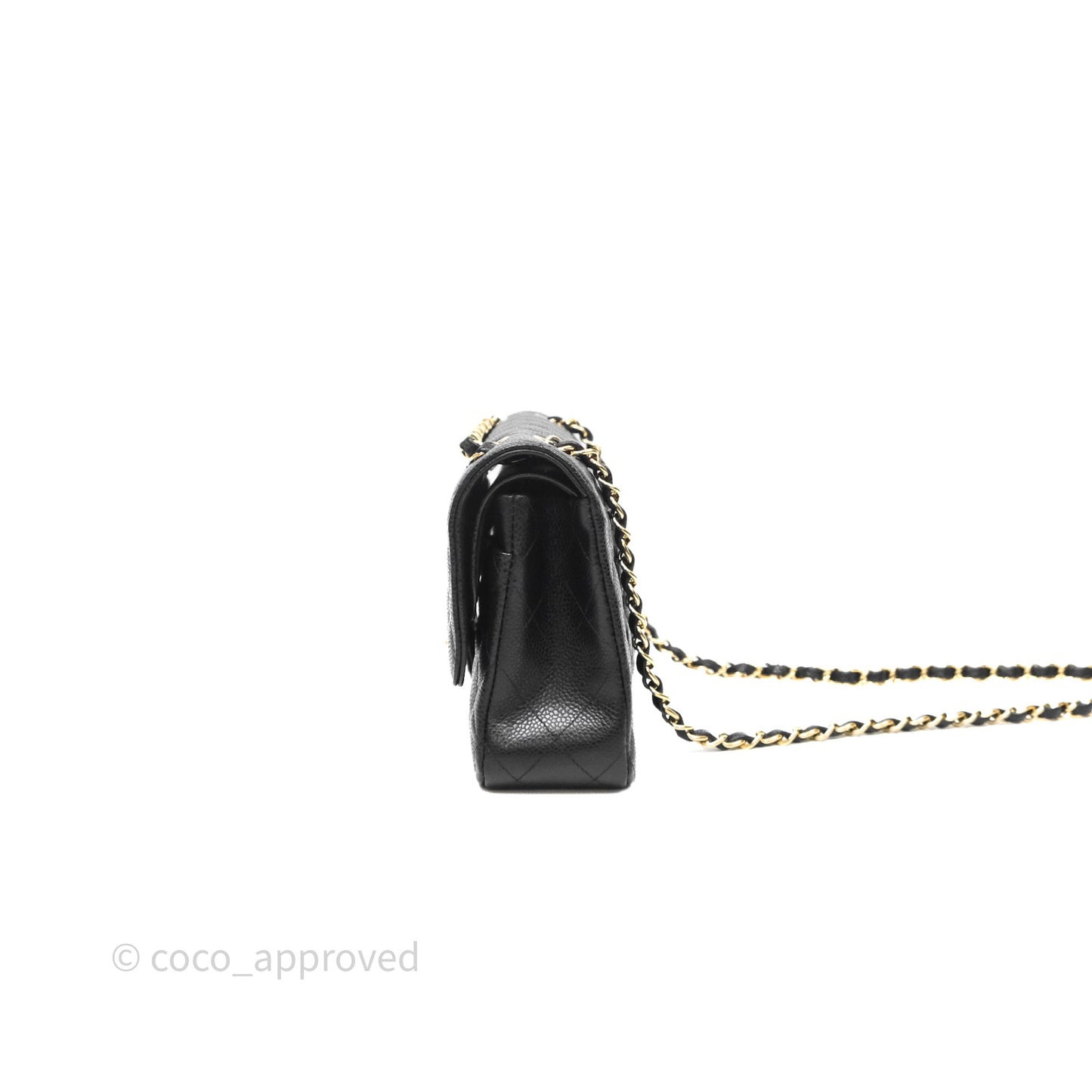 Chanel Classic Medium Flap Quilted Black Caviar Gold Hardware