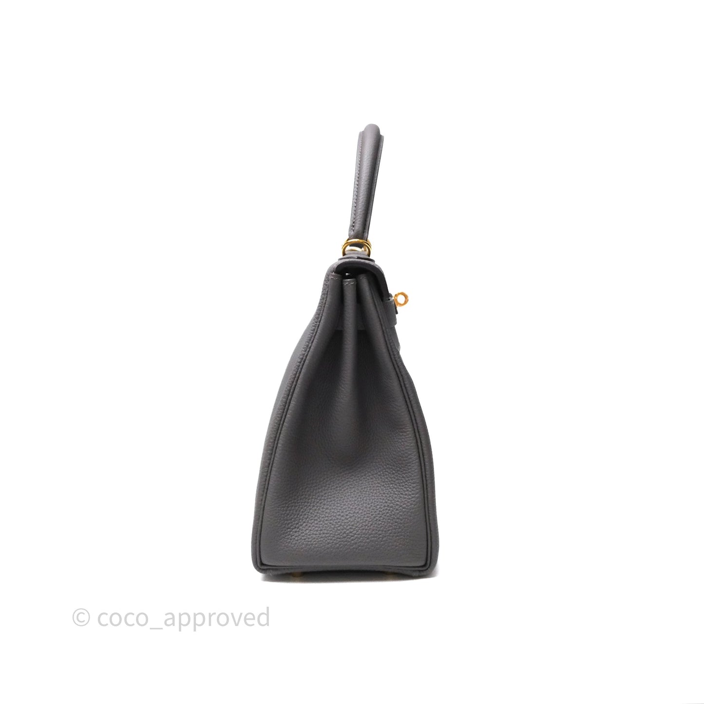Hermès Kelly II 28 Retourne Etain 8F Togo Gold Hardware