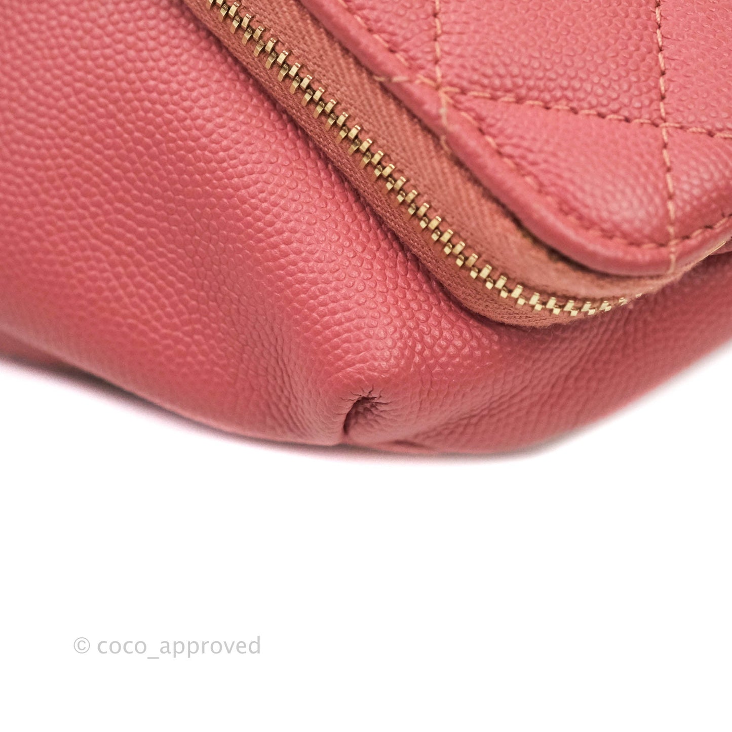 Chanel Quilted Business Affinity Waist Belt Bag Pink Caviar Gold Hardware