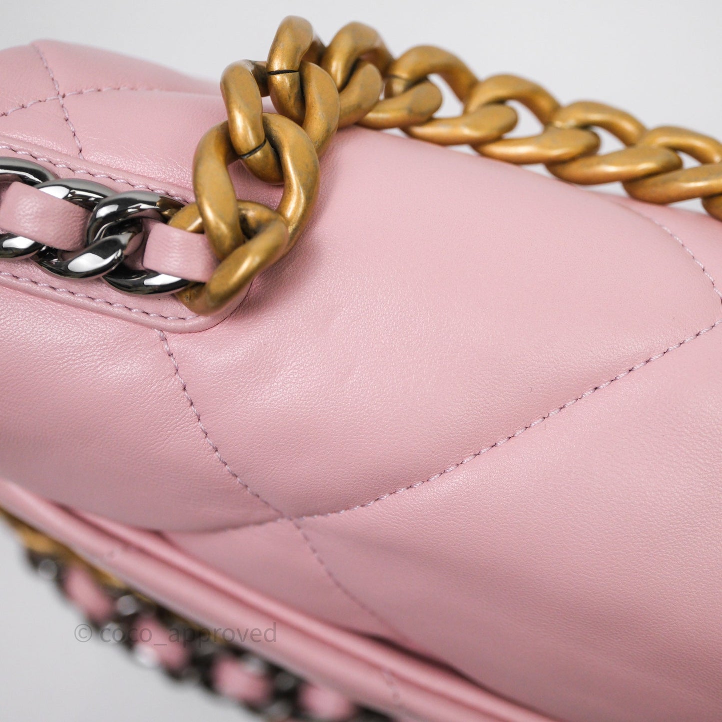 Chanel 19 Small Pink Lambskin Mixed Hardware