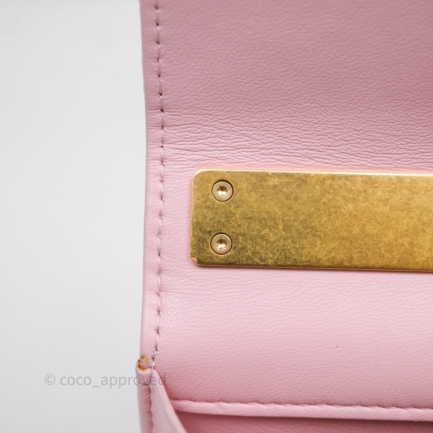 Chanel Mini Enamel Handle Clutch on Chain Pink Lambskin Gold Hardware