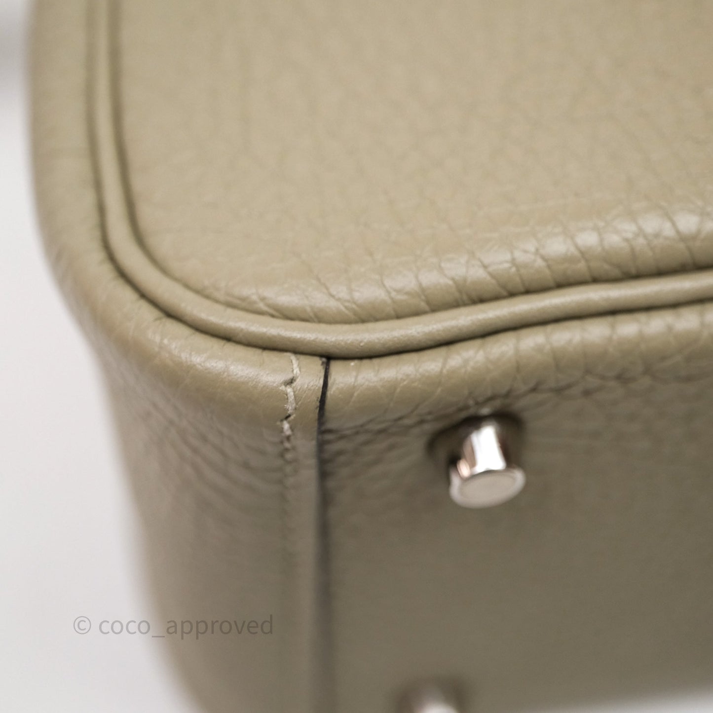 Hermès Mini Lindy 20 Sauge Q1 Clemence Palladium Hardware