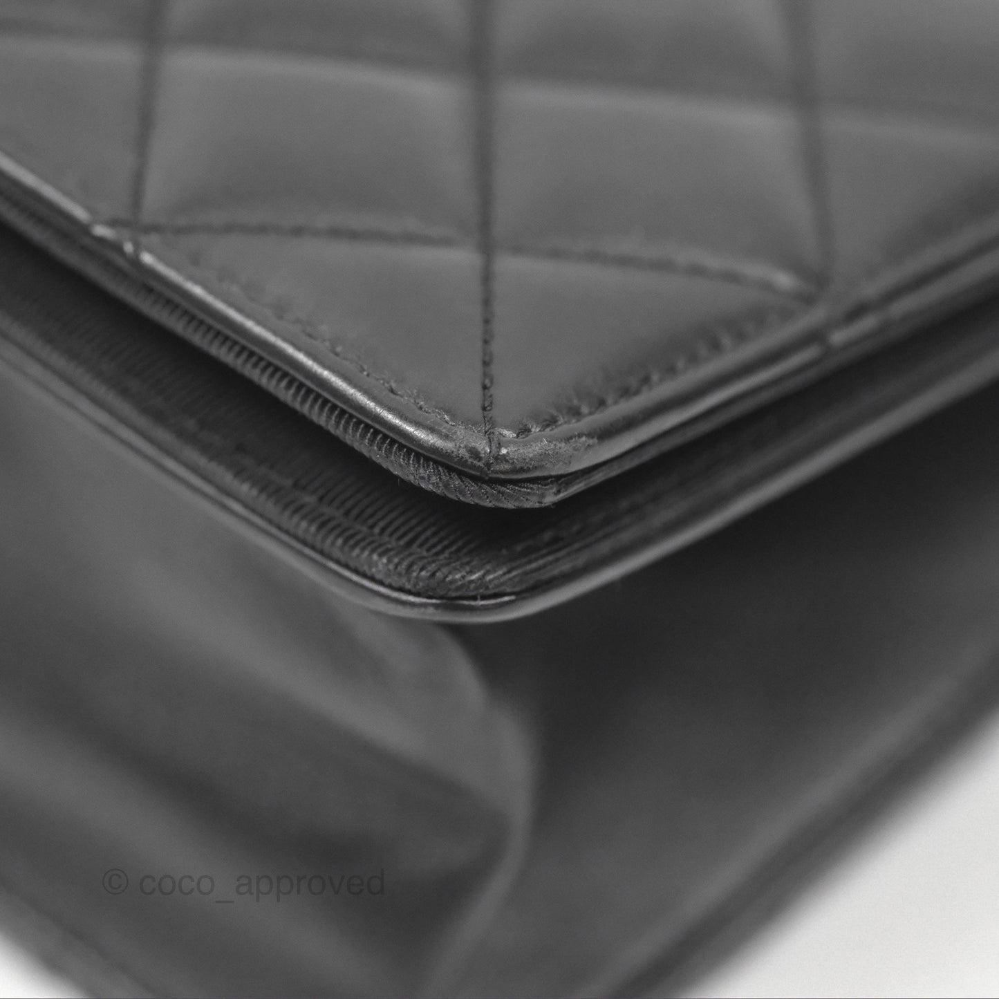 Chanel Quilted Ballerina Small Flap Bag Black Lambskin Ruthenium Hardware