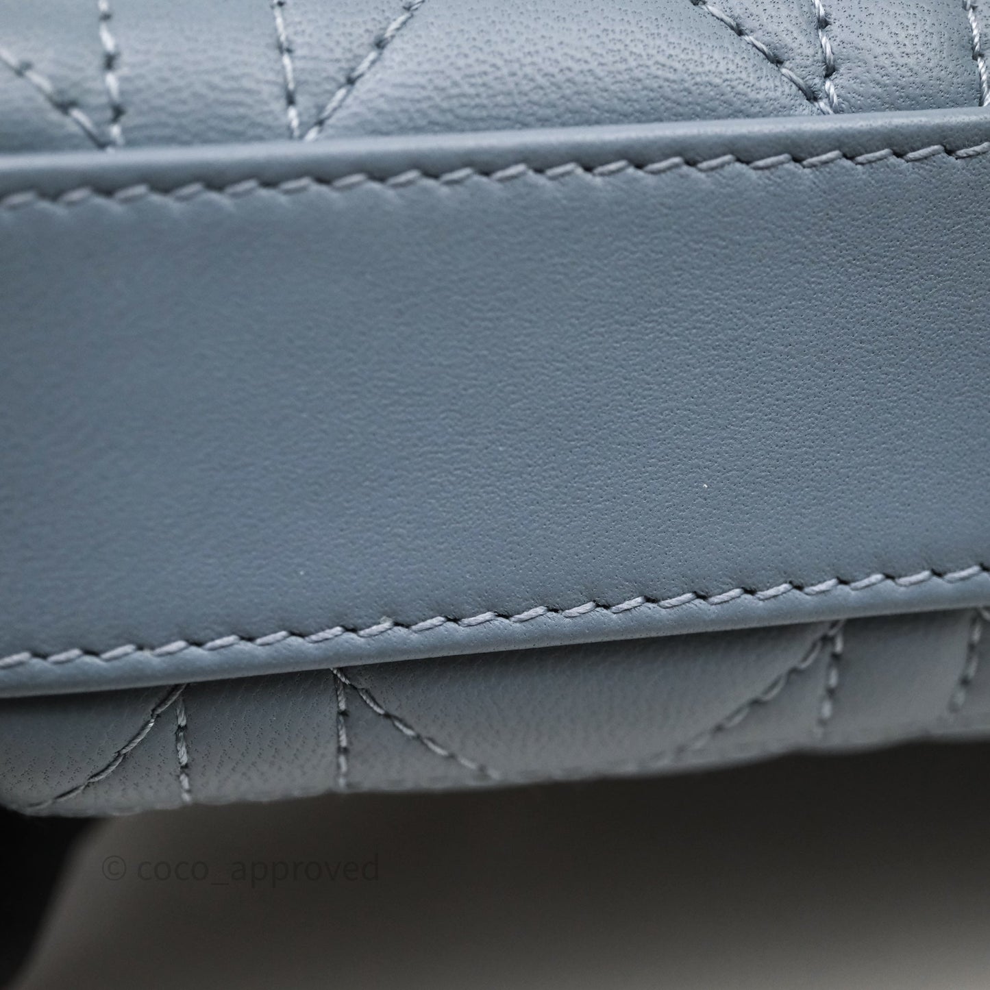 Christian Dior Micro Lady D-Joy Bag Blue Cannage Lambskin Light Gold Hardware