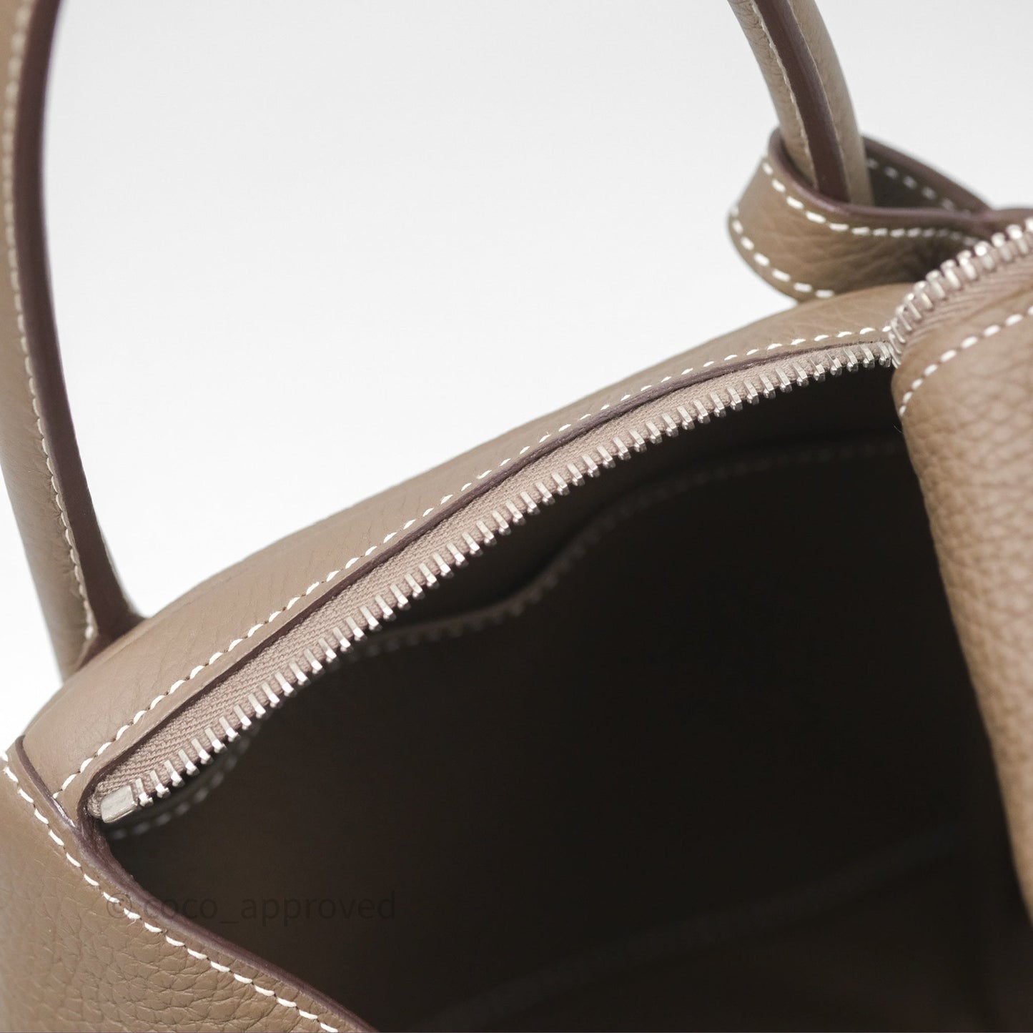 Hermès Lindy 30 Etoupe 18 Clemence Palladium Hardware