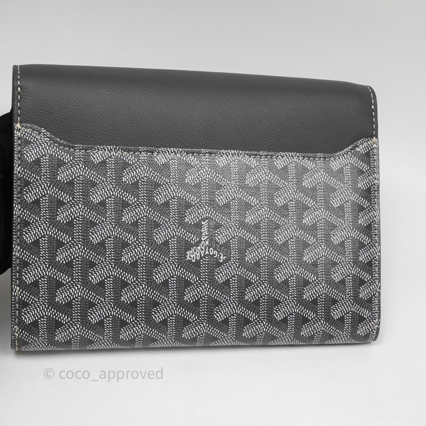 Goyard Chypre Wallet Pouch Chevroches Calfskin Grey