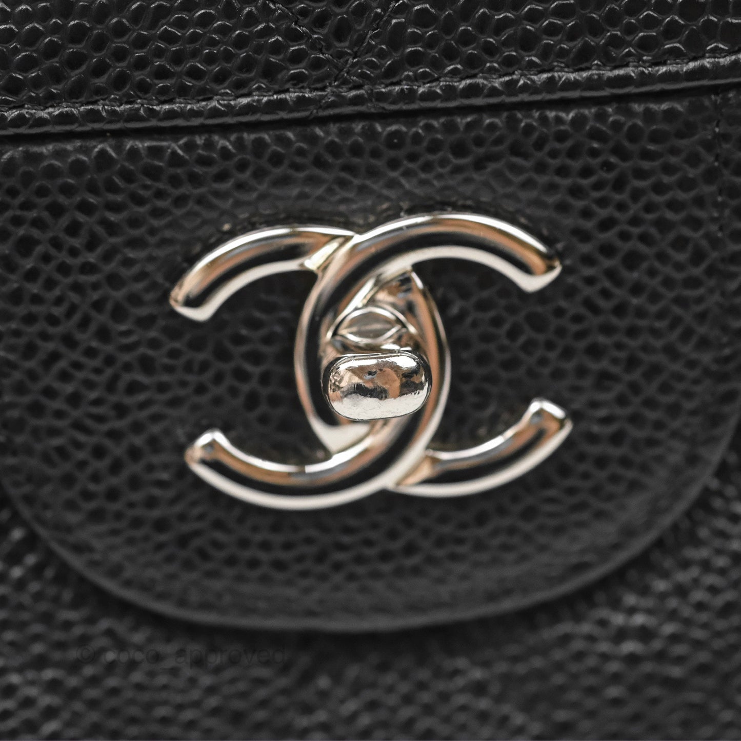 Chanel Jumbo Double Flap Black Caviar Silver Hardware⁣⁣