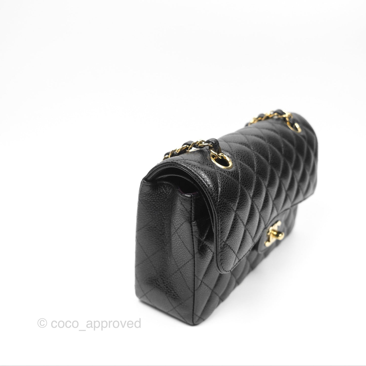 Chanel Small Classic Flap Quilted Black Caviar Gold Hardware