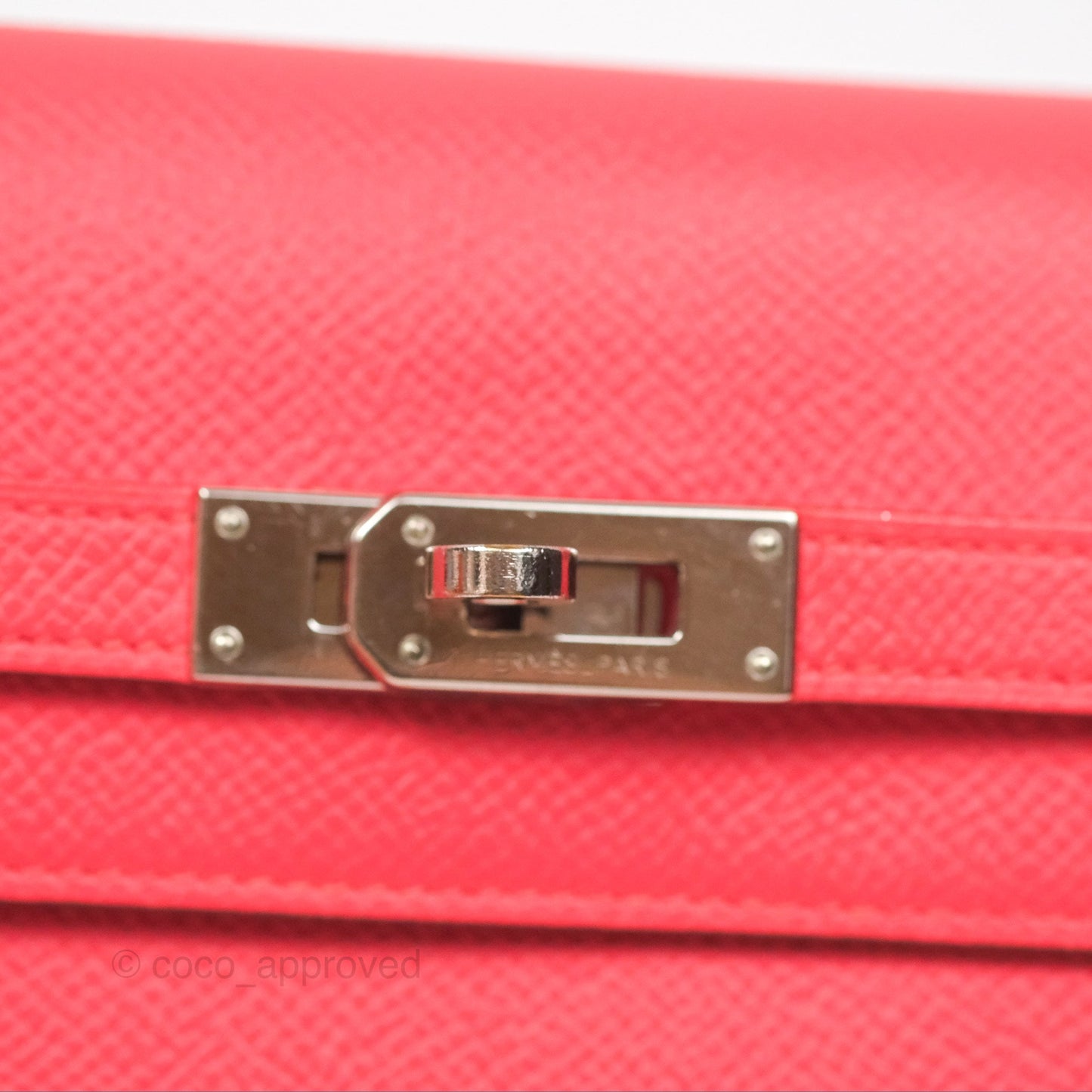 Hermès Kelly Wallet Pink Epsom Palladium Hardware
