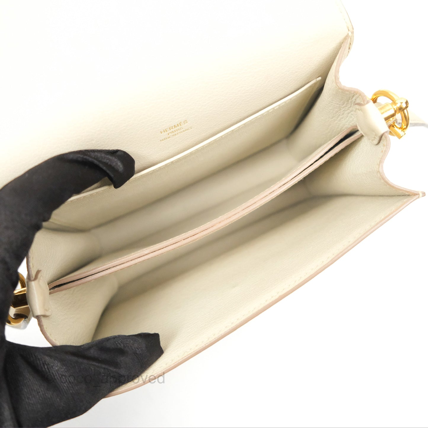 Hermès Roulis Mini 18 Beton Evercolor Gold Hardware