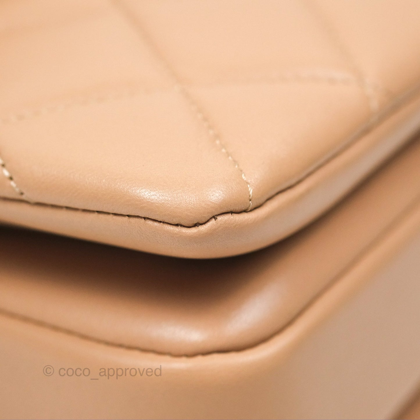 Chanel Trendy CC Small Beige Lambskin Gold Hardware 22S