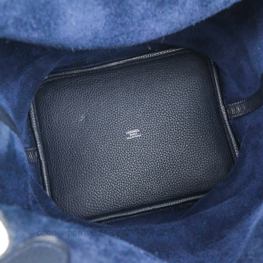 Hermès Picotin 22 Bleu Nuit 2Z Clemence Palladium Hardware