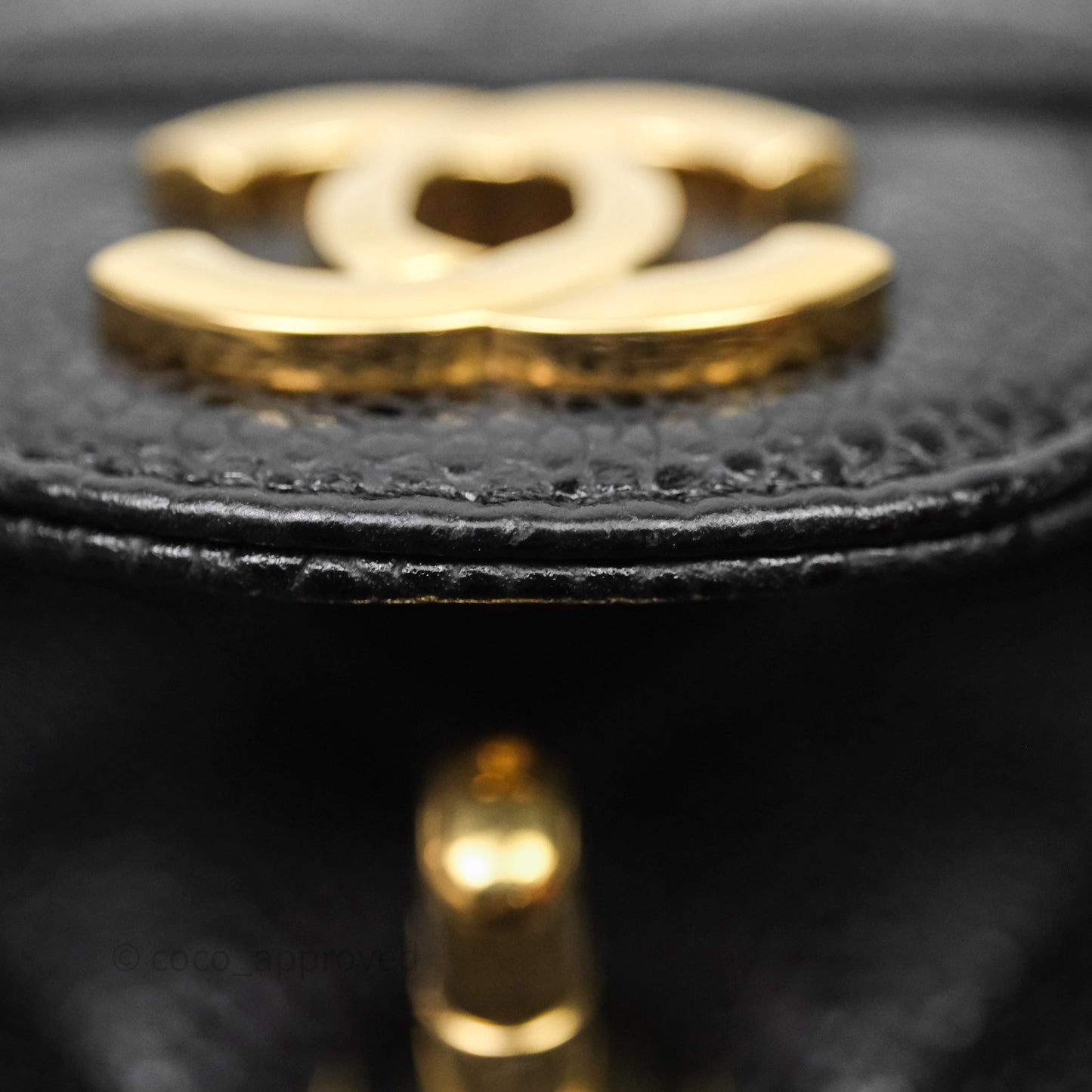 Chanel Classic Medium Flap Quilted Black Caviar Gold Hardware