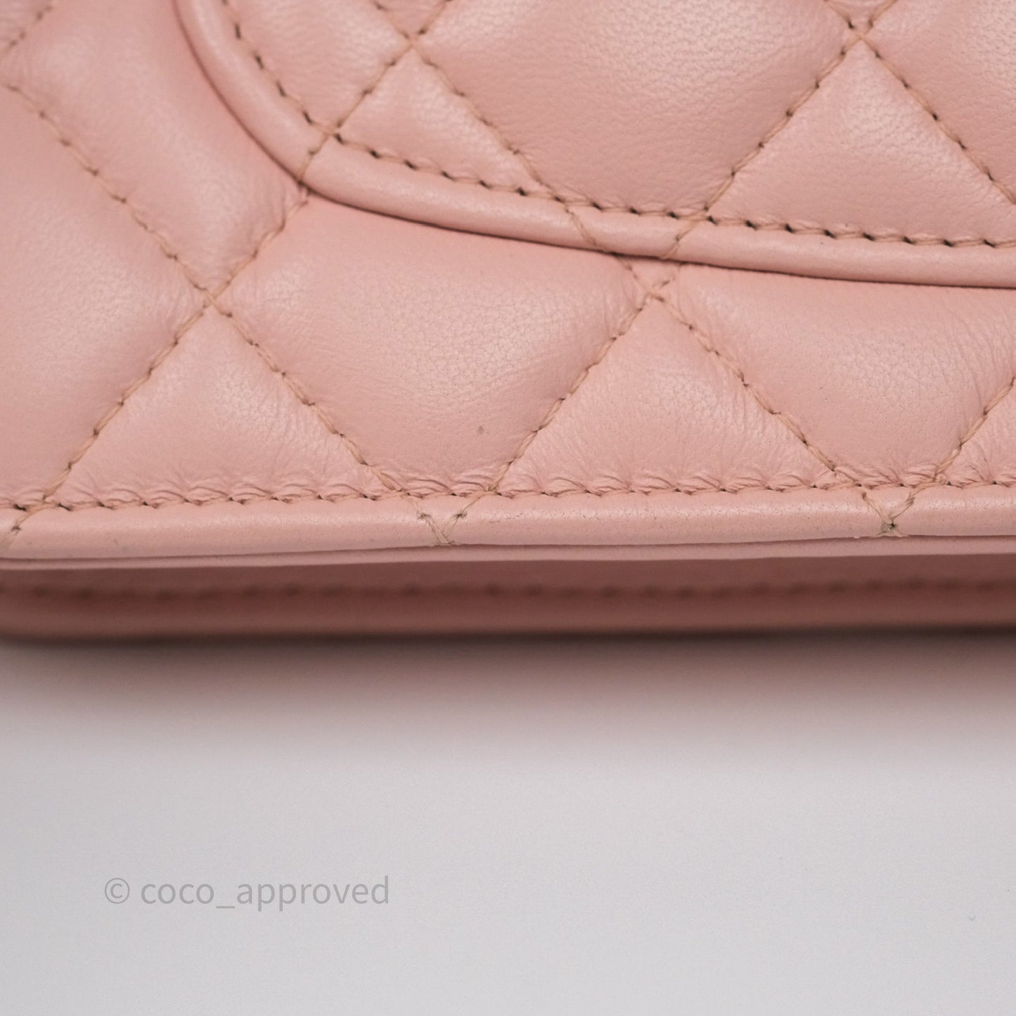 Chanel Camellia Crush Wallet on Chain WOC Pink Lambskin Aged Gold Hardware