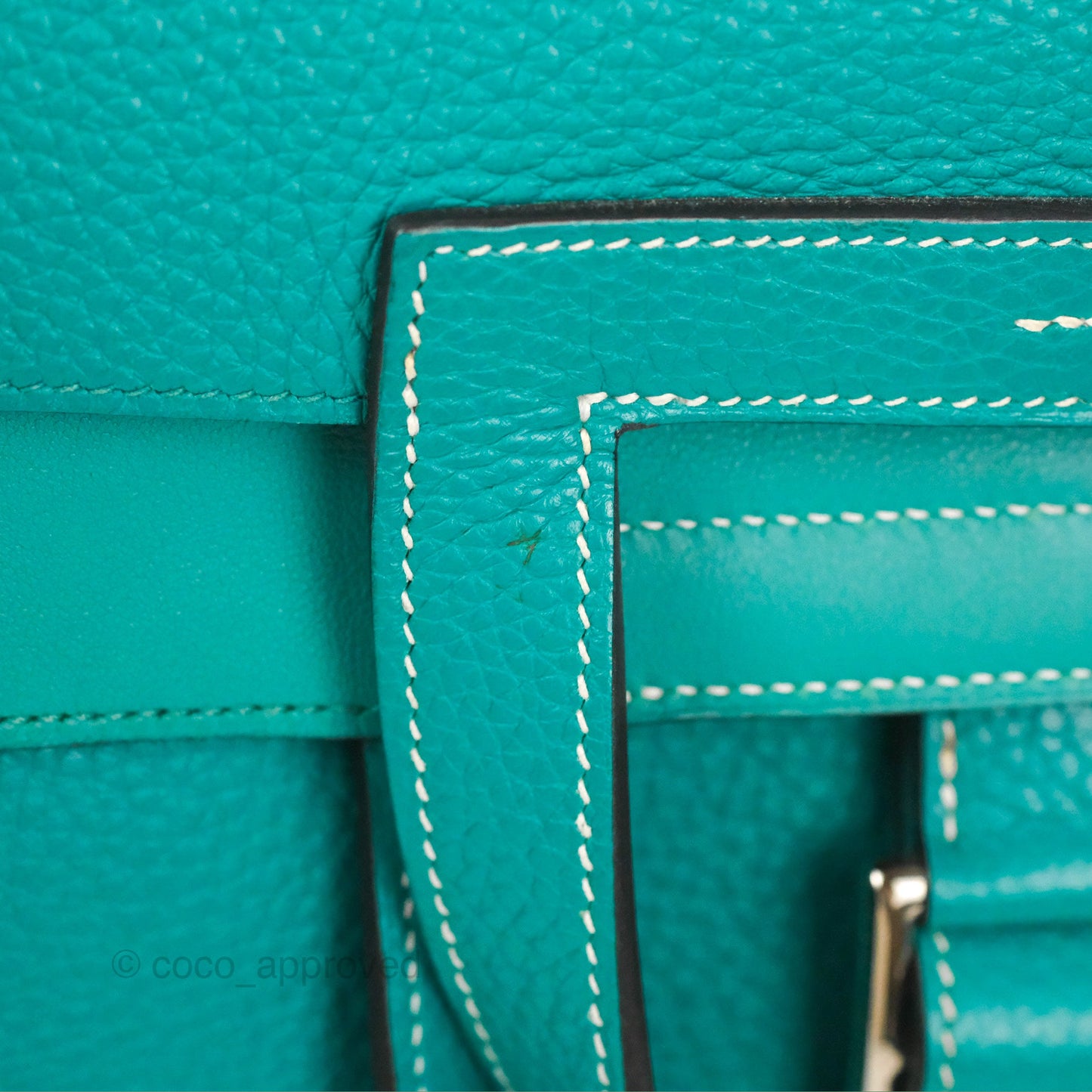 Hermès Halzan 31 Vert Verone Clemence Palladium Hardware