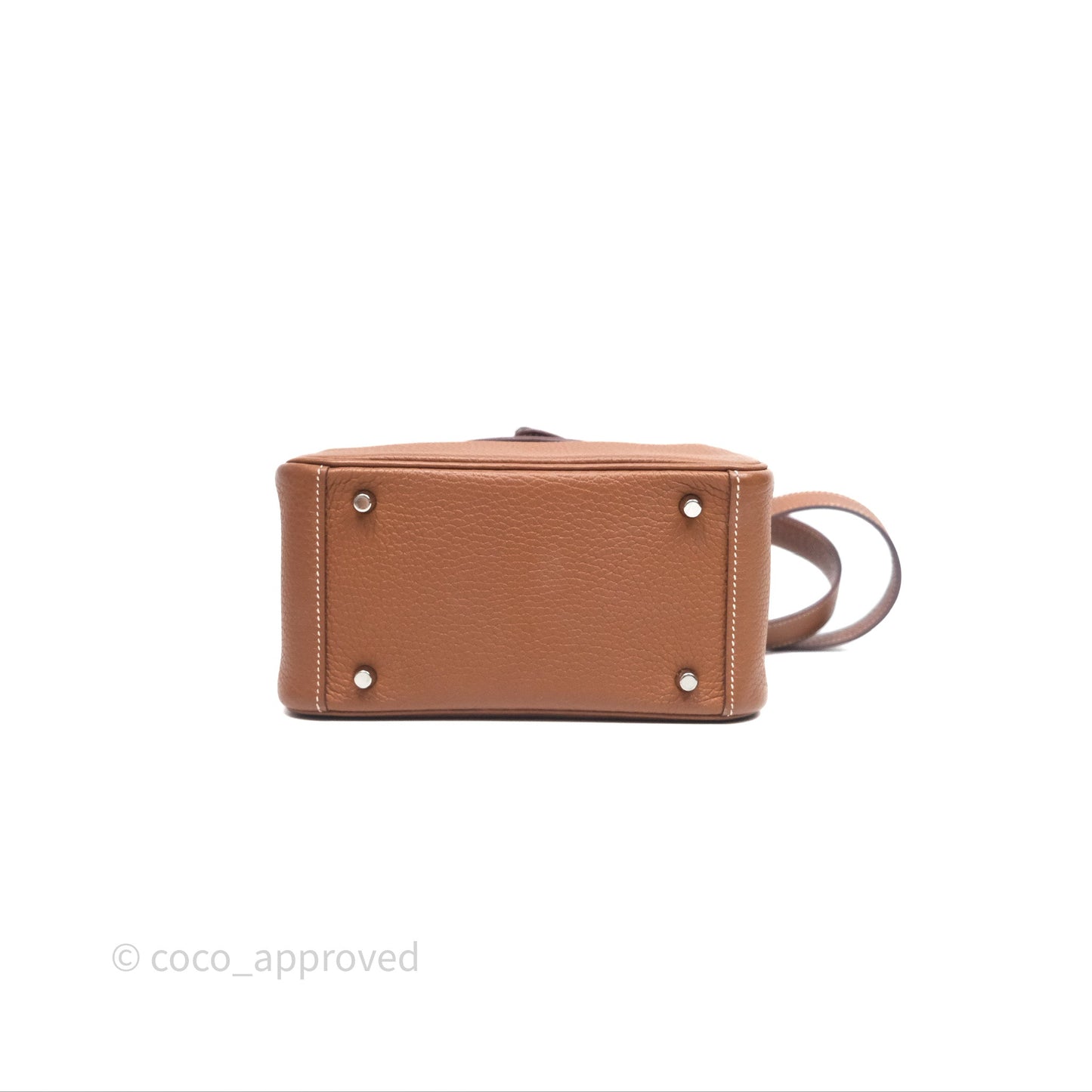 Hermès Mini Lindy 20 Gold Clemence Palladium Hardware