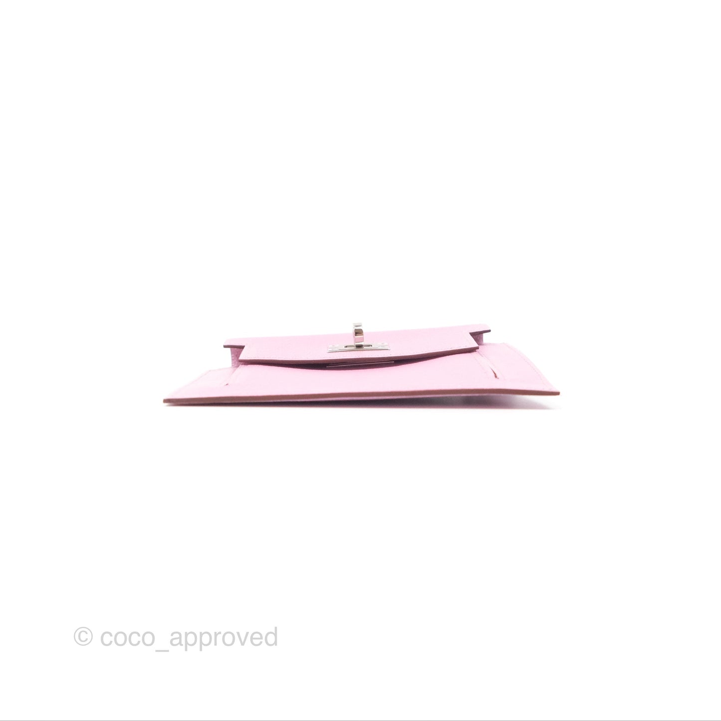 Hermès Kelly Pocket Compact Wallet Mauve Sylvester Palladium Hardware