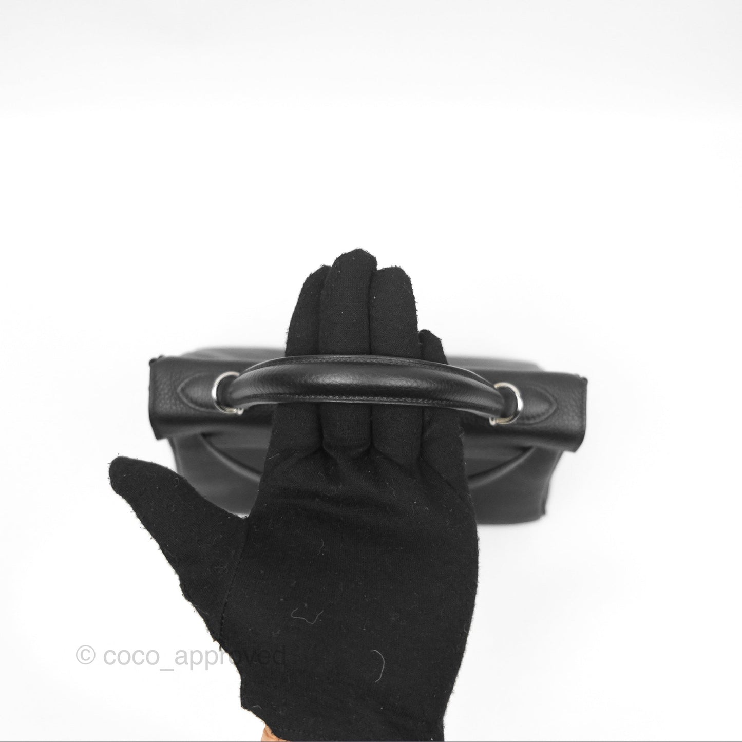 Hermès Retourne Kelly 25 Black Togo Palladium Hardware