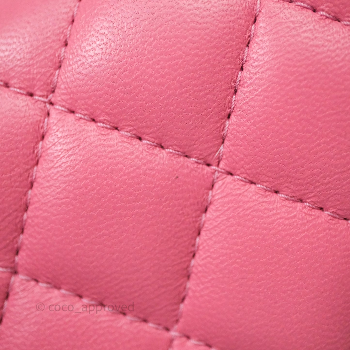 Chanel Quilted Mini Square Pink Lambskin Gold Hardware