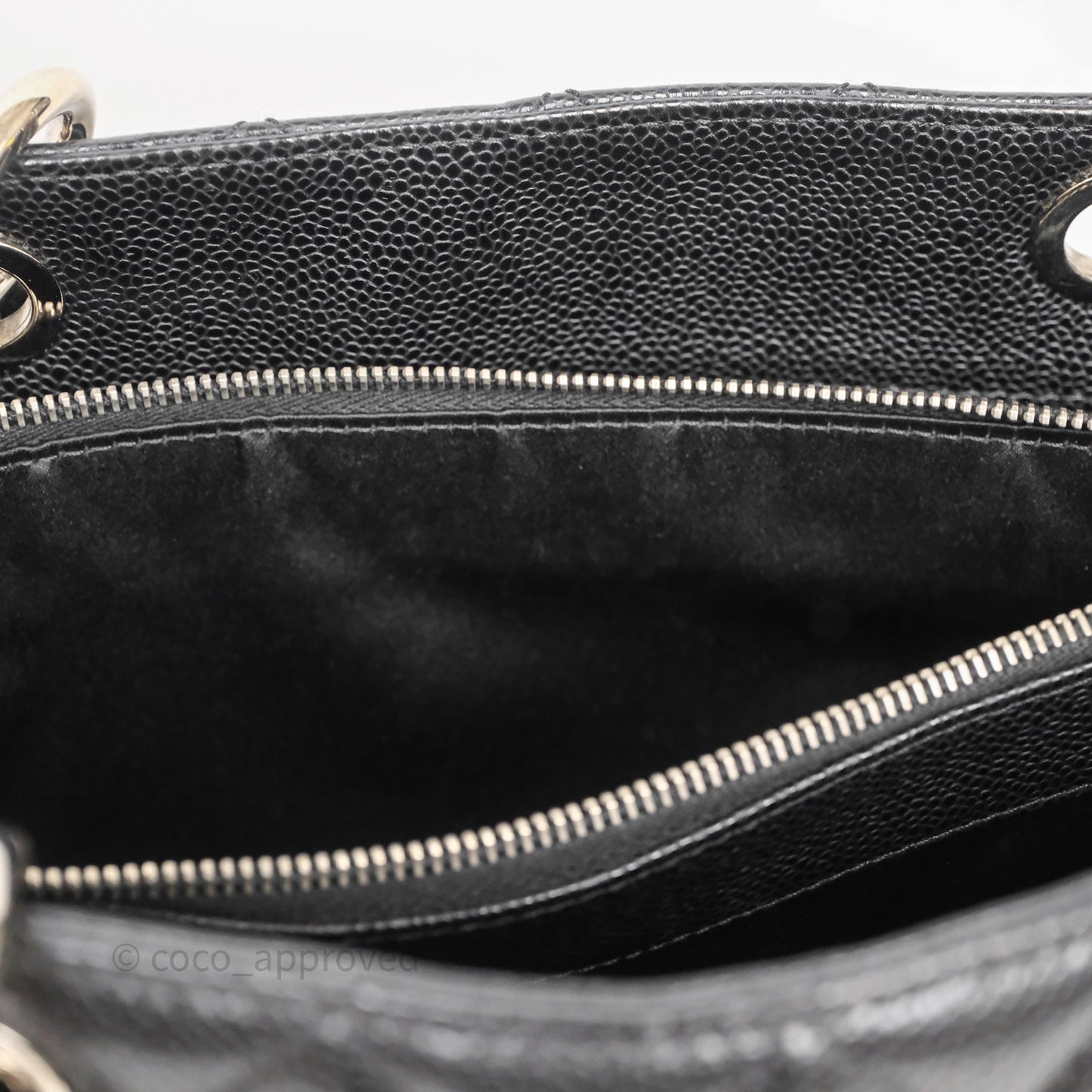 Chanel GST Black Caviar Silver Hardware