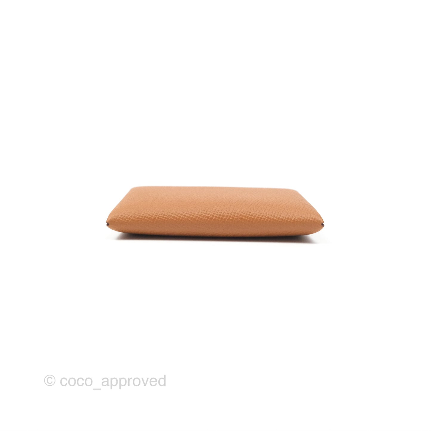 Hermès Calvi Card Holder Gold Epsom