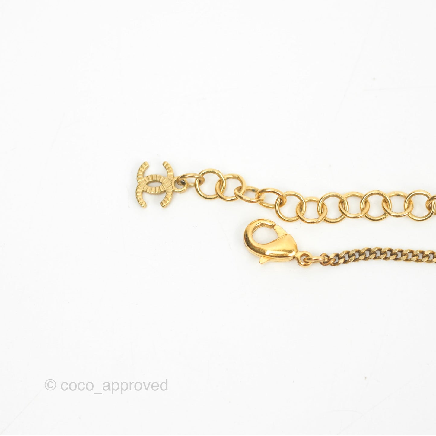 Chanel CC Perfume Bottle Rhinestone Necklace 20A