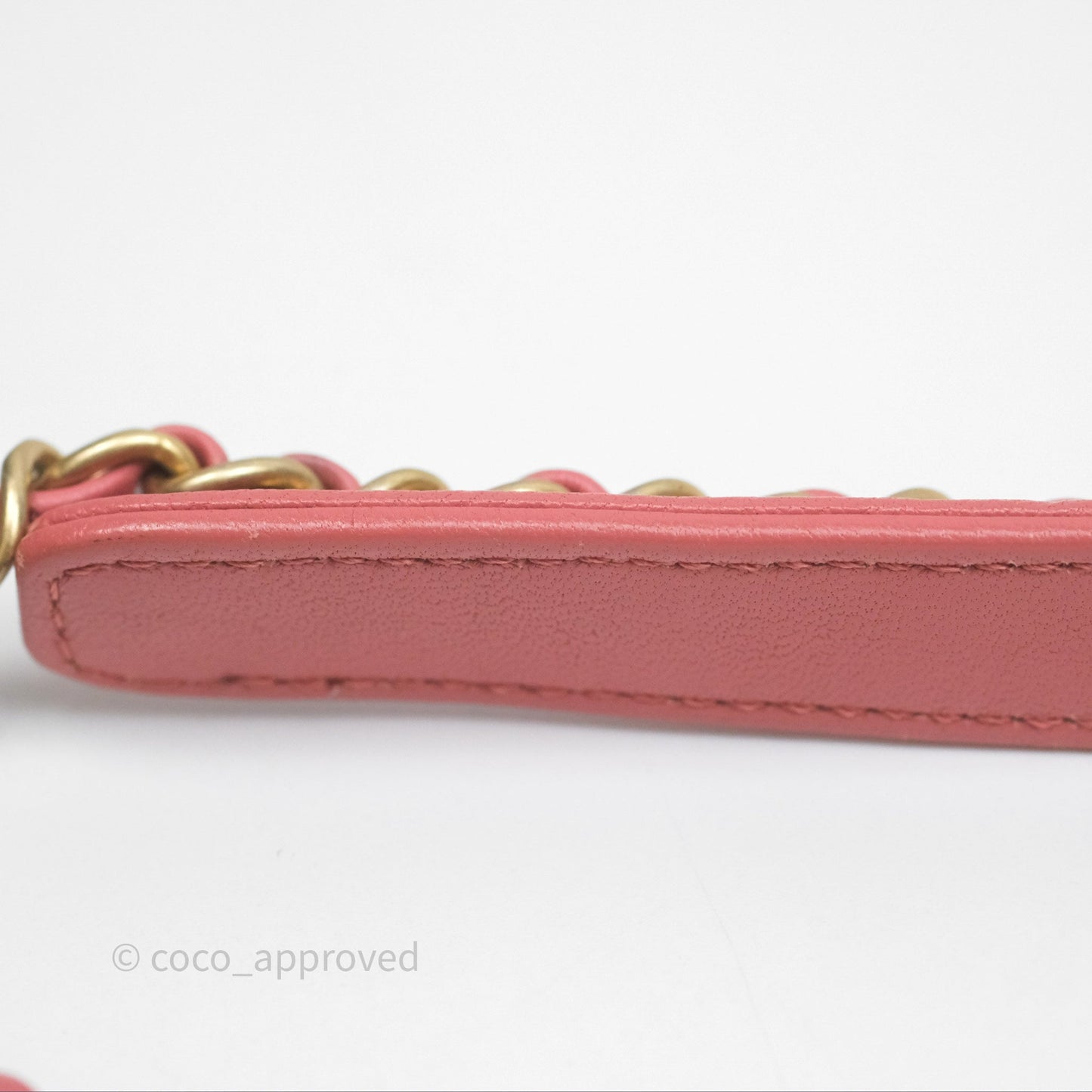 Chanel Quilted Small Chain Infinity Handle Bag Pink Lambskin Aged Gold Hardware