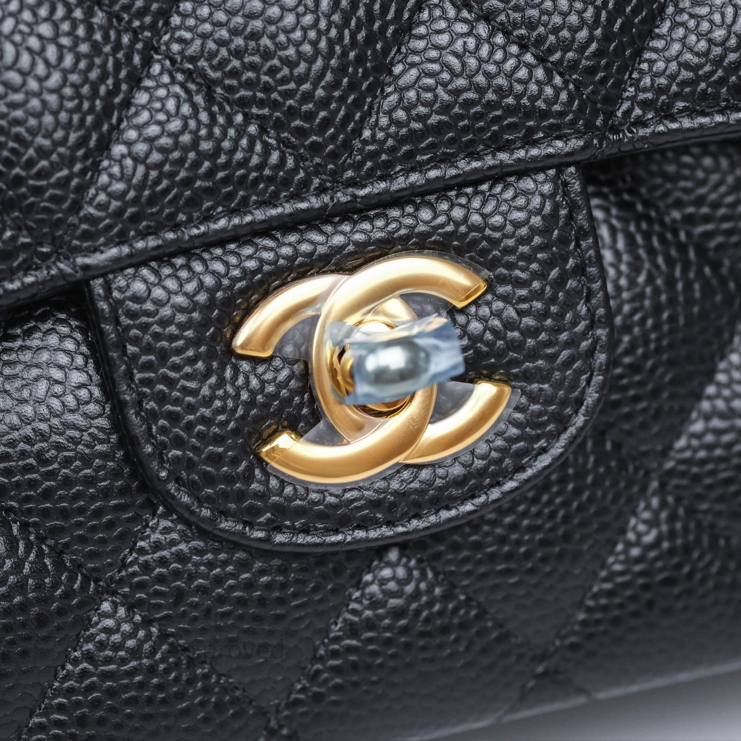 Chanel Small Classic Flap Quilted Black Caviar Gold Hardware