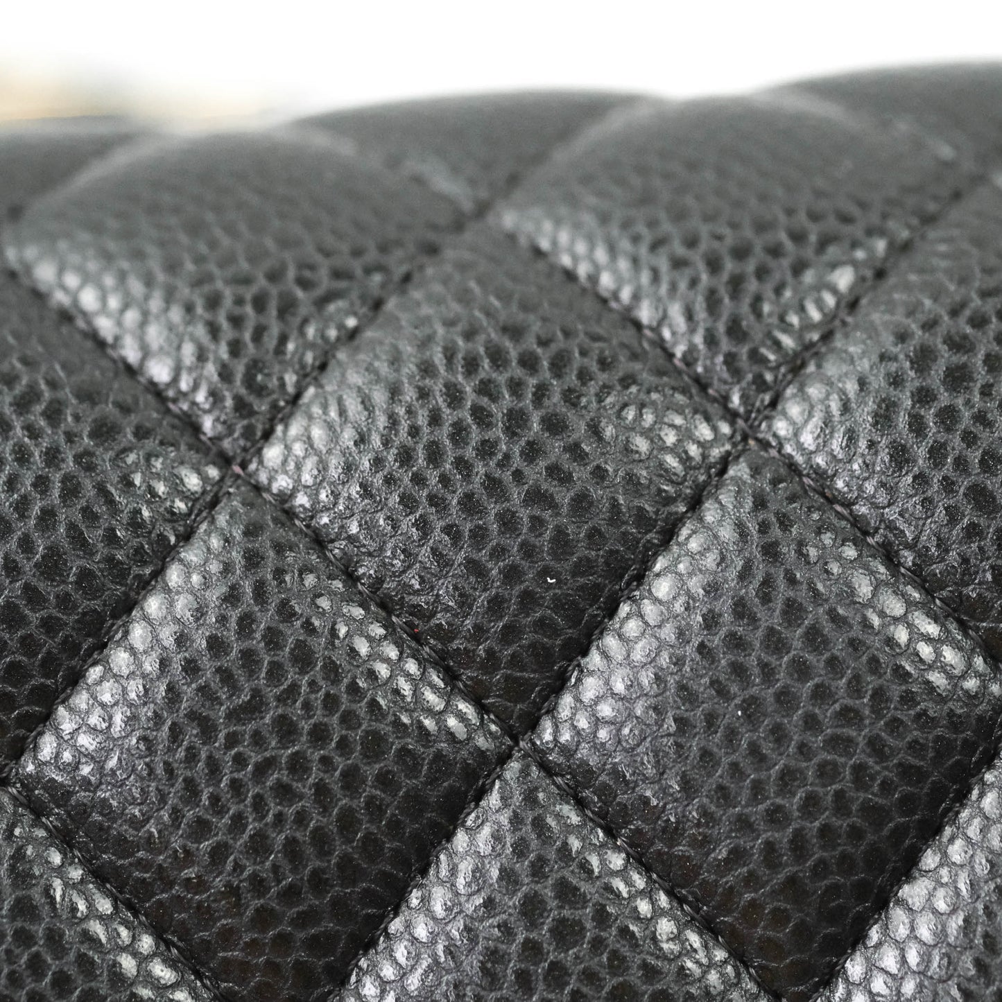 Chanel Classic Quilted Mini Rectangular Flap Pearly Grey Caviar Gold Hardware