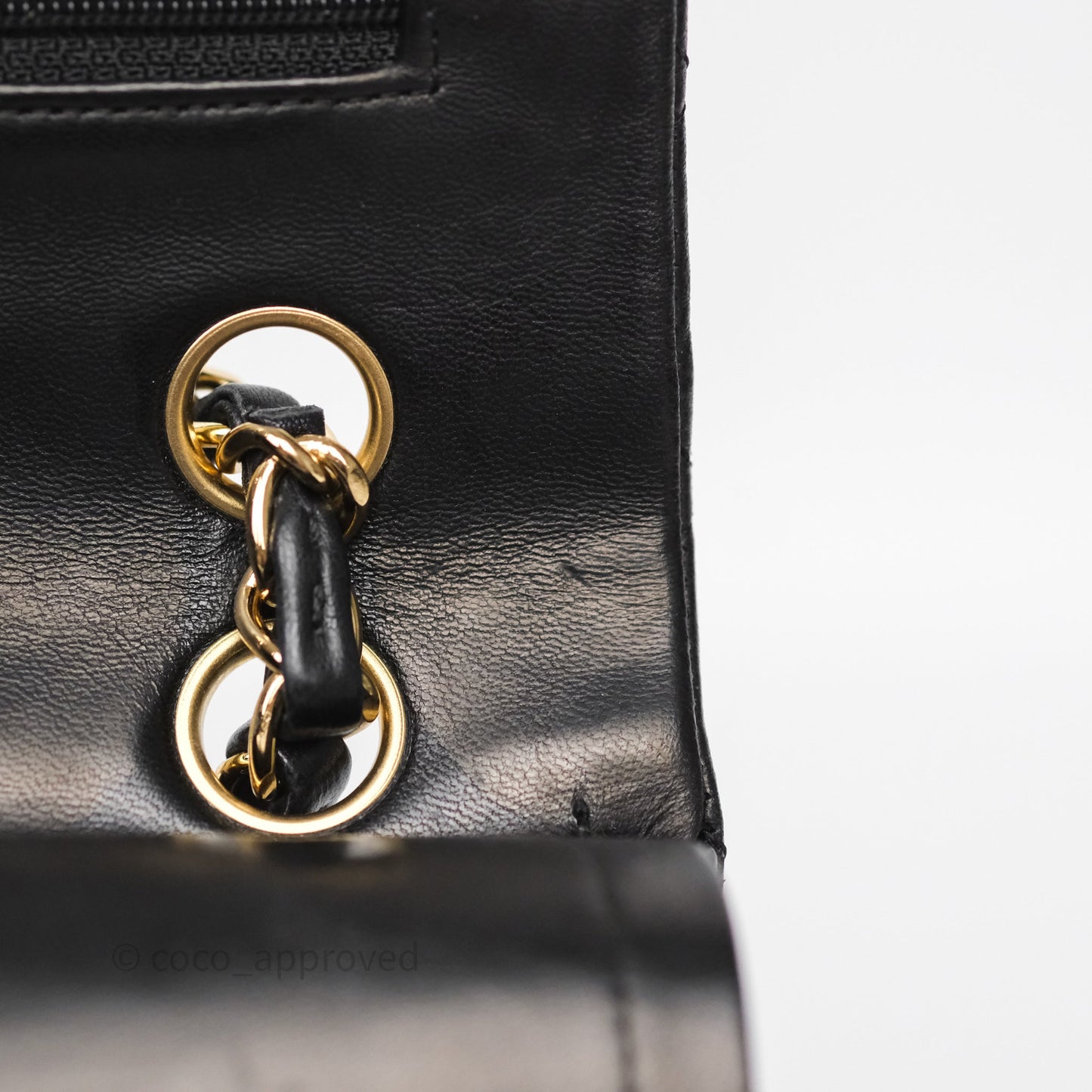Chanel Small Classic Flap Quilted Black Lambskin Gold Hardware