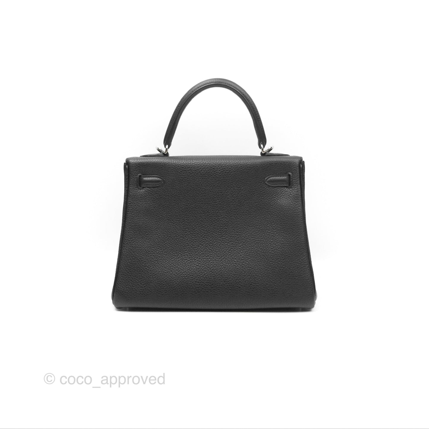 Hermès Retourne Kelly 25 Black Togo Palladium Hardware