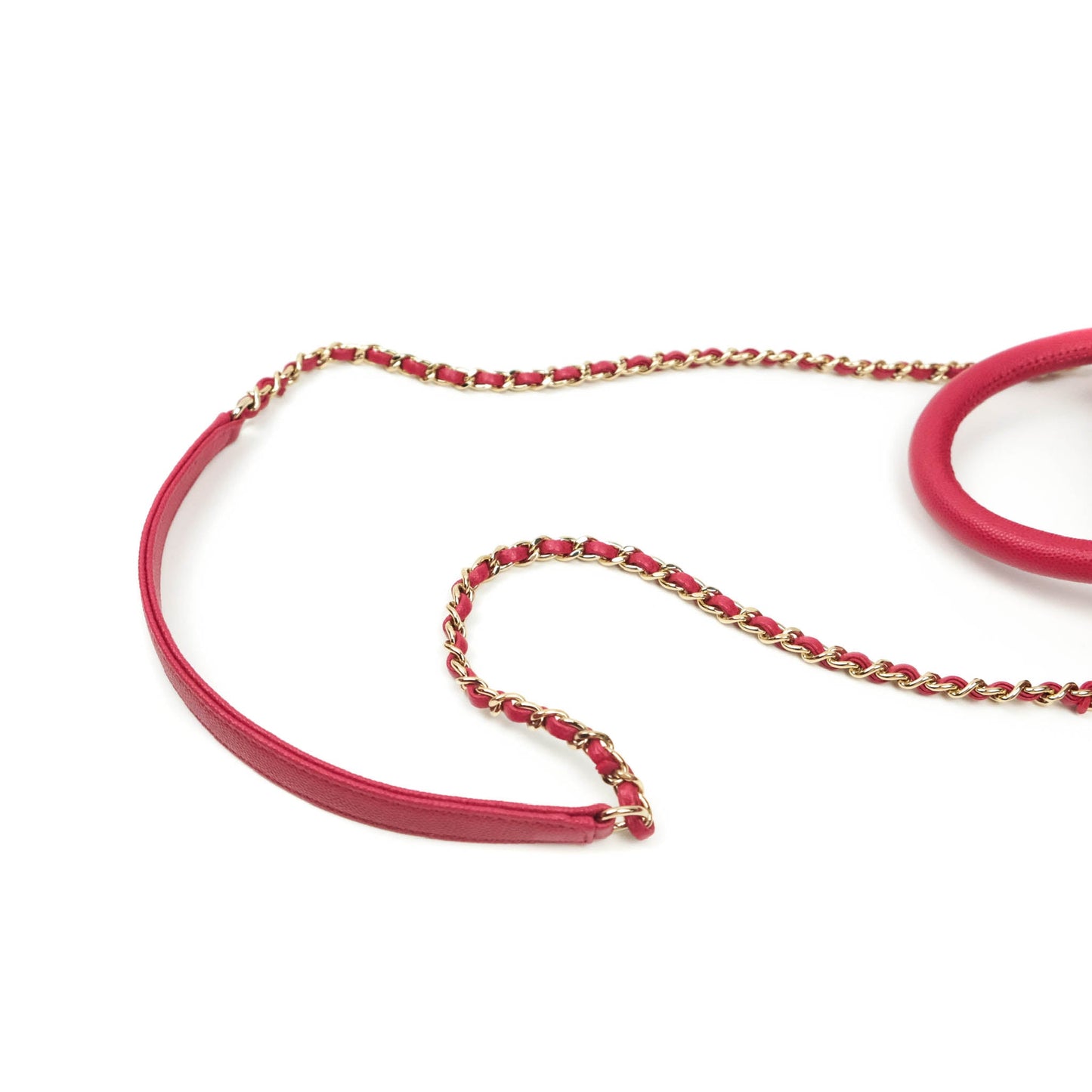 Chanel Small Coco Handle Quilted Caviar Rosy Red Gold Hardware