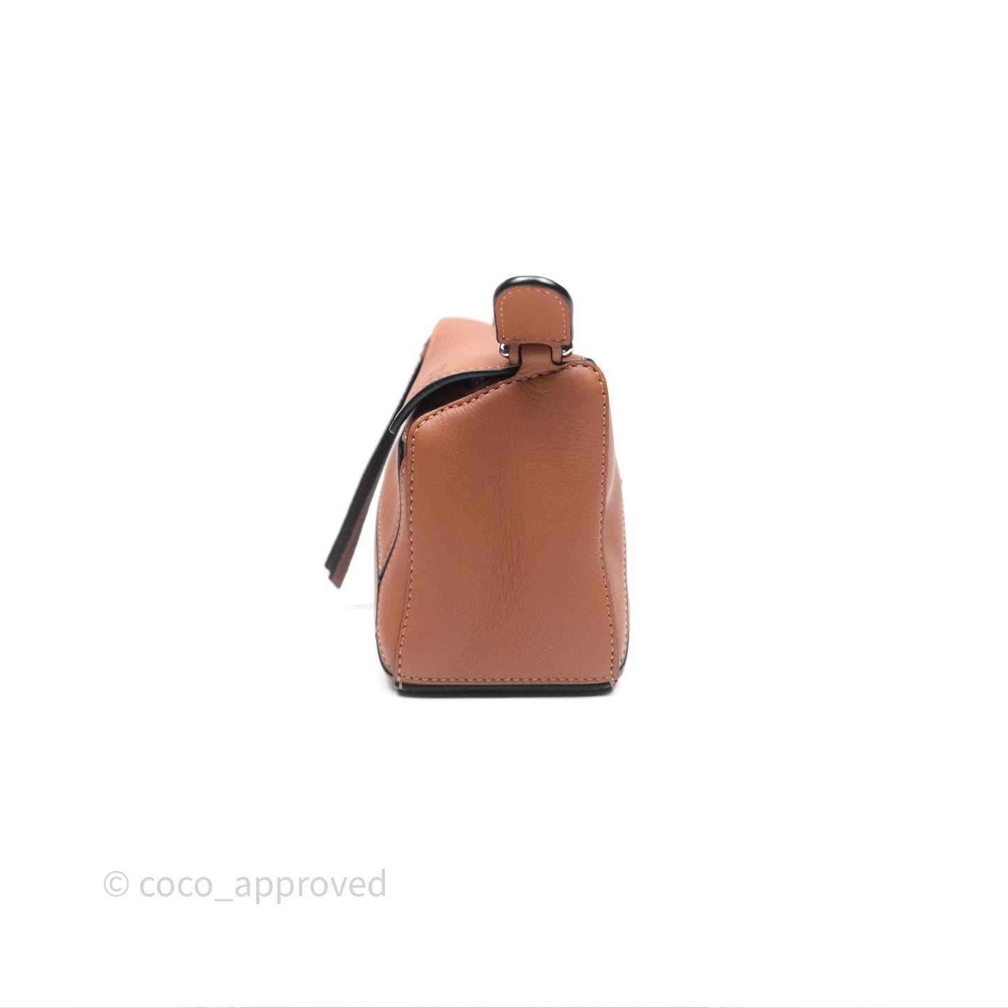 Loewe Mini Puzzle Bag Tan Calfskin Palladium Hardware
