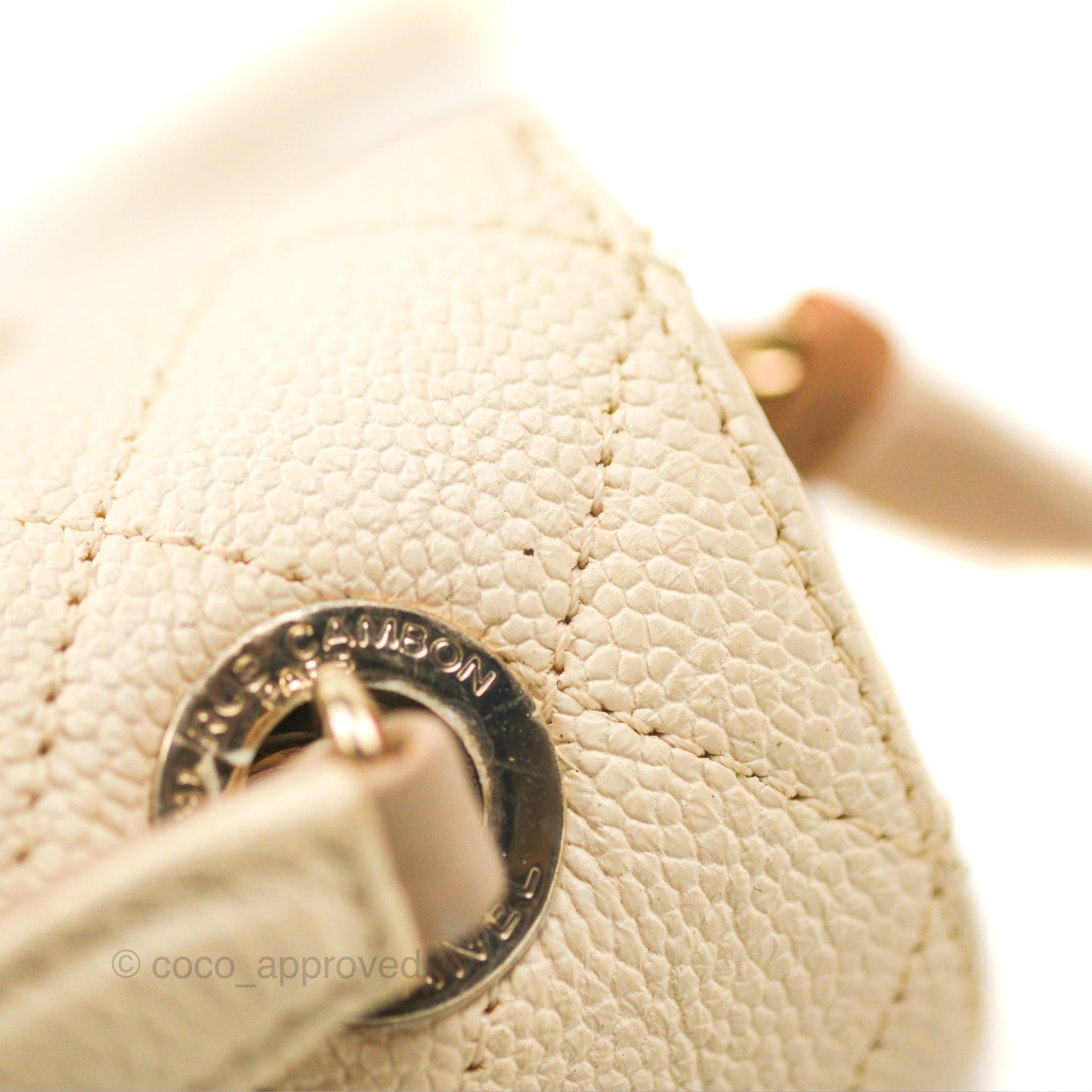 Chanel Medium CC Cuba Flap Bag Ivory Caviar Light Gold Hardware