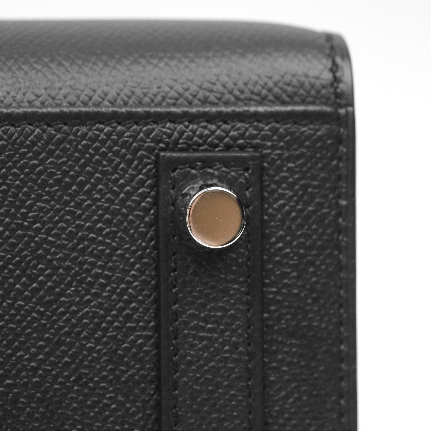 Hermes Birkin 25 Sellier Black Noir 89 Epsom Palladium Hardware