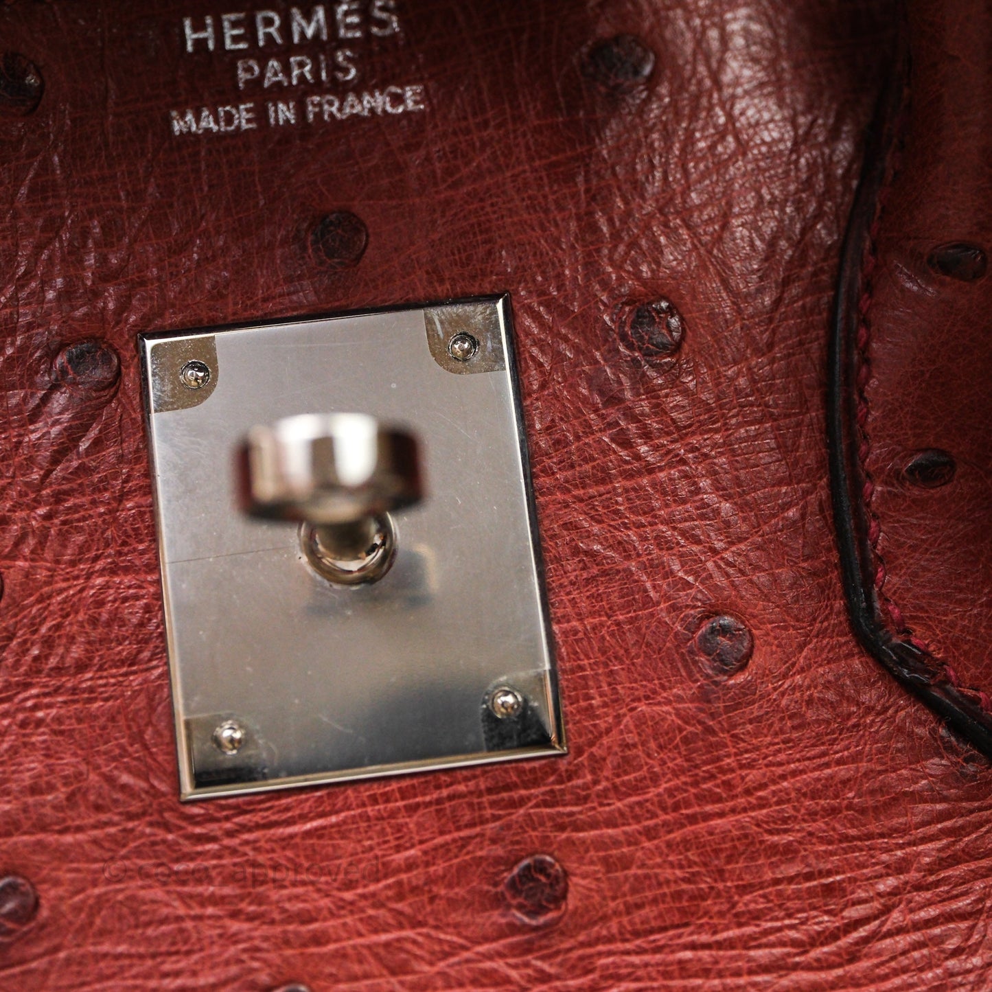 Hermès Birkin 35 Rouge H Ostrich Palladium Hardware