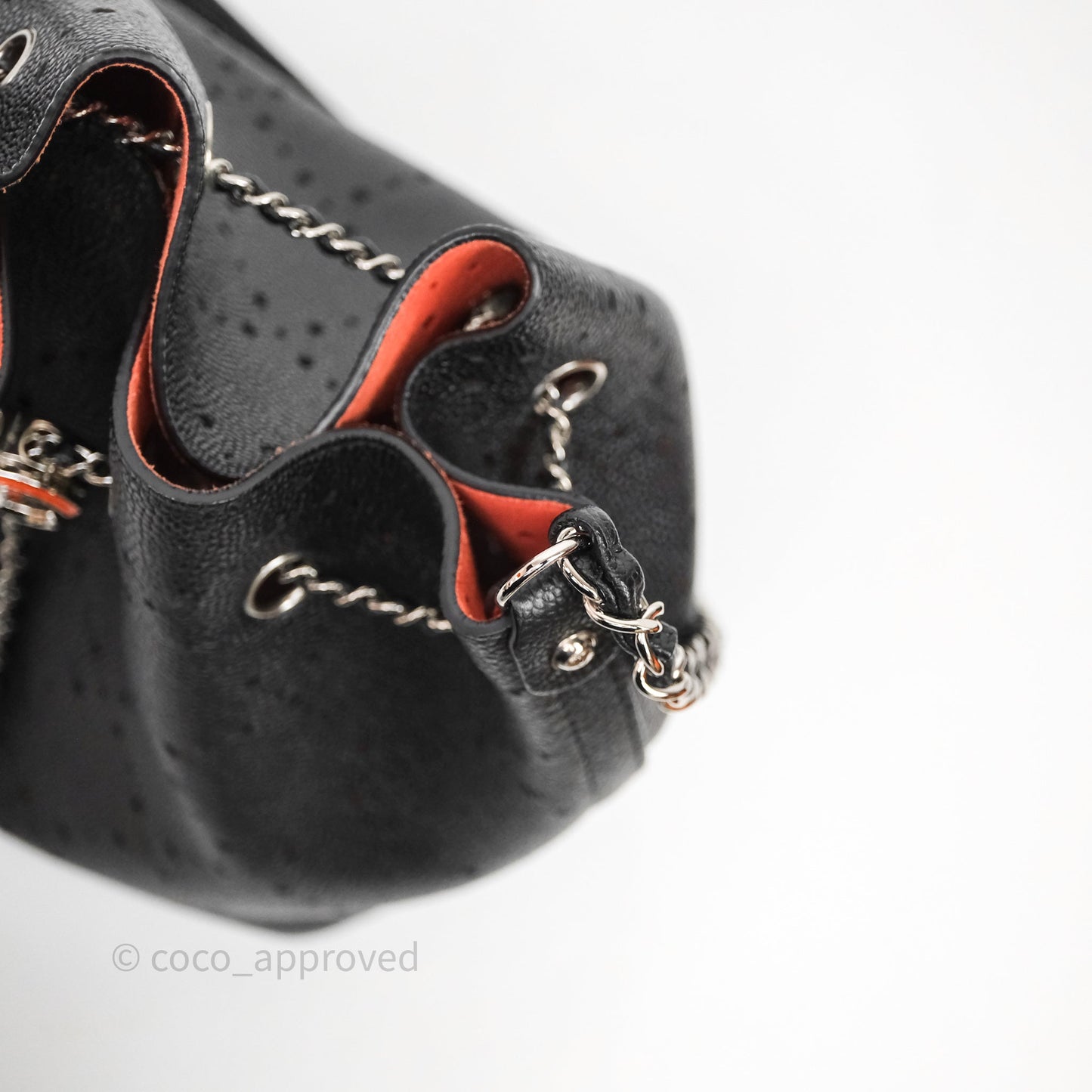 Chanel CC Drawstring Bucket Bag Black Caviar