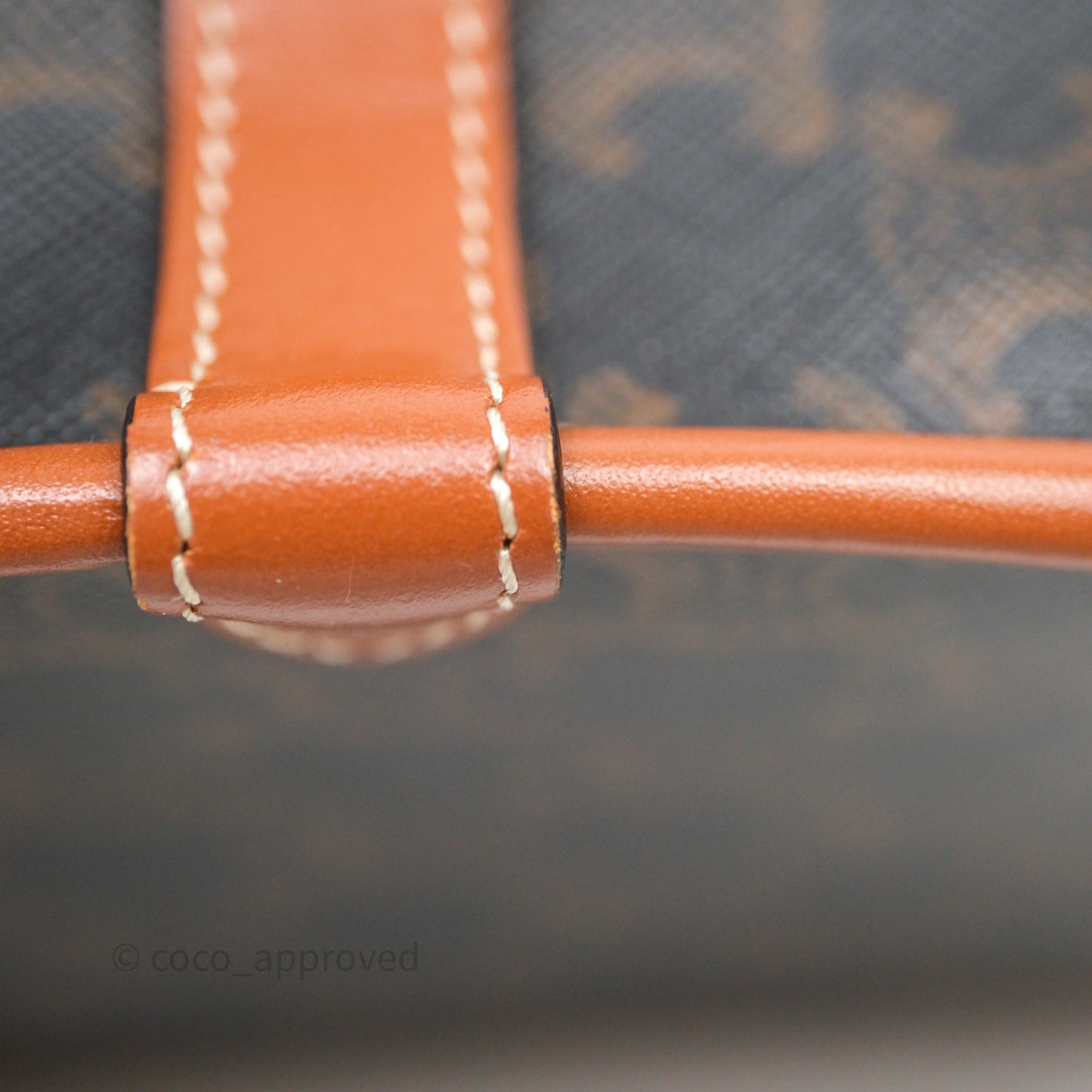 Celine Medium Folco Bag Triomphe Canvas Tan