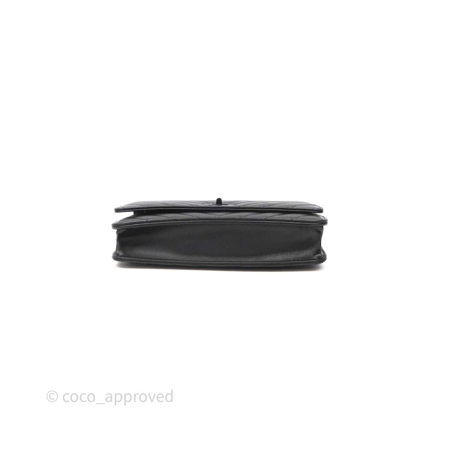 Chanel WOC Chevron Reissue So Black Calfskin