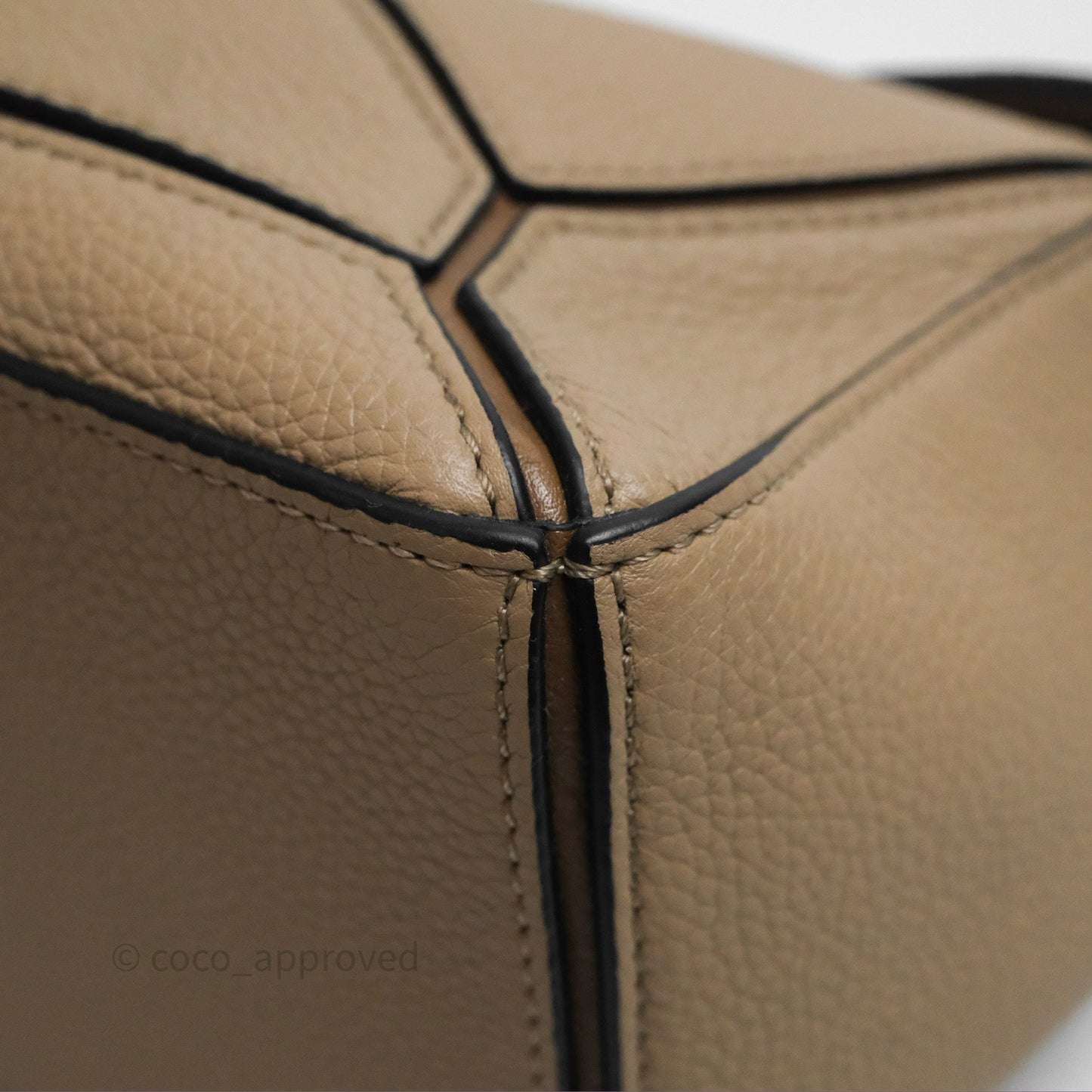 Loewe Small Puzzle Bag Sand Mink Grained Calfskin