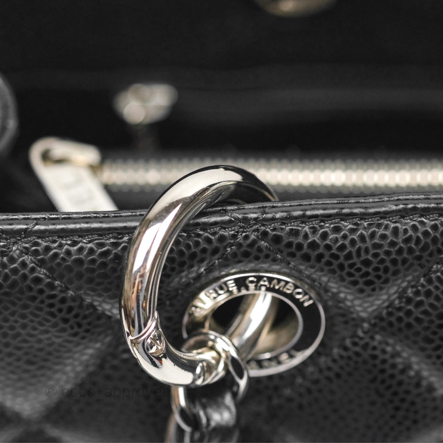 Chanel GST Black Caviar Silver Hardware