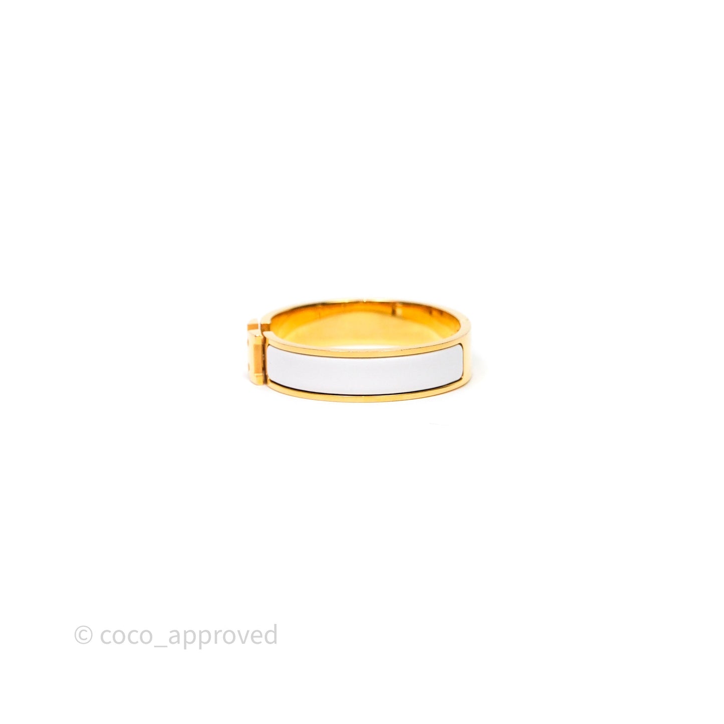Hermès Clic H Bracelet White Gold Hardware PM
