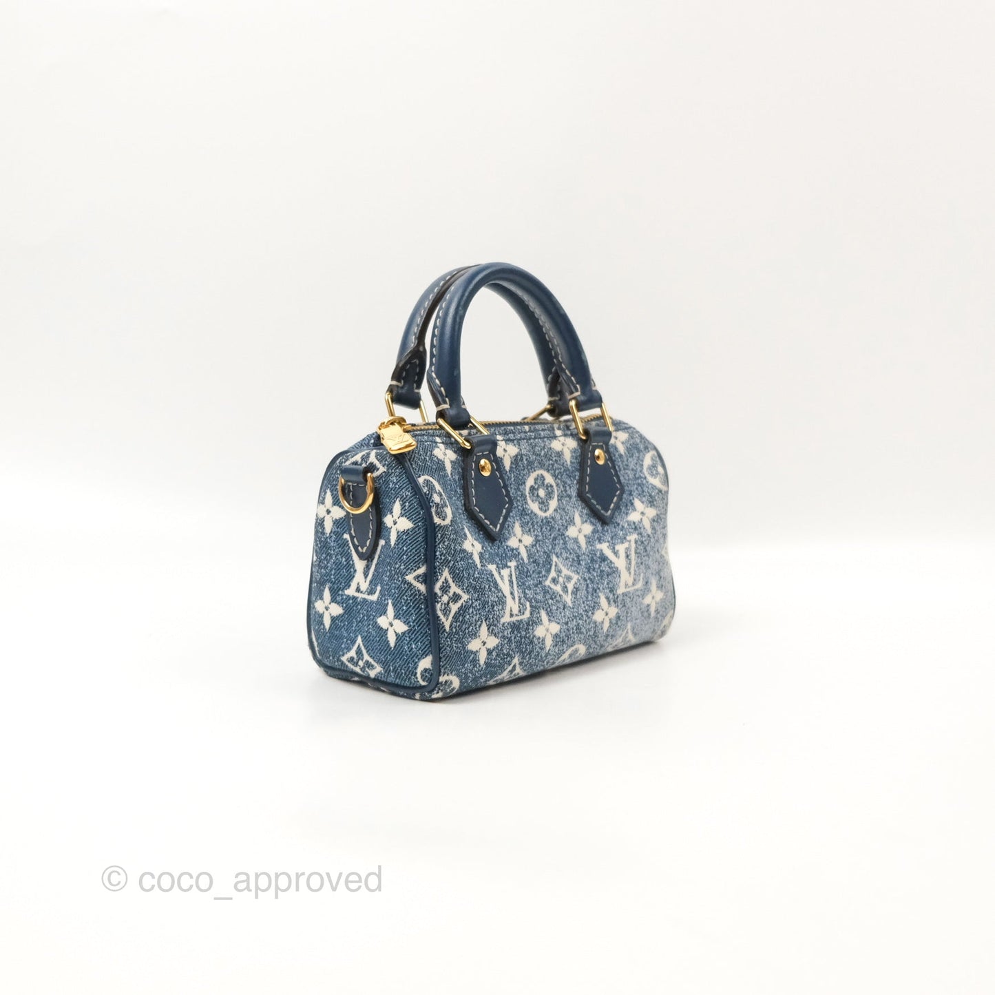 Louis Vuitton Nano Speedy Denim Monogram Blue