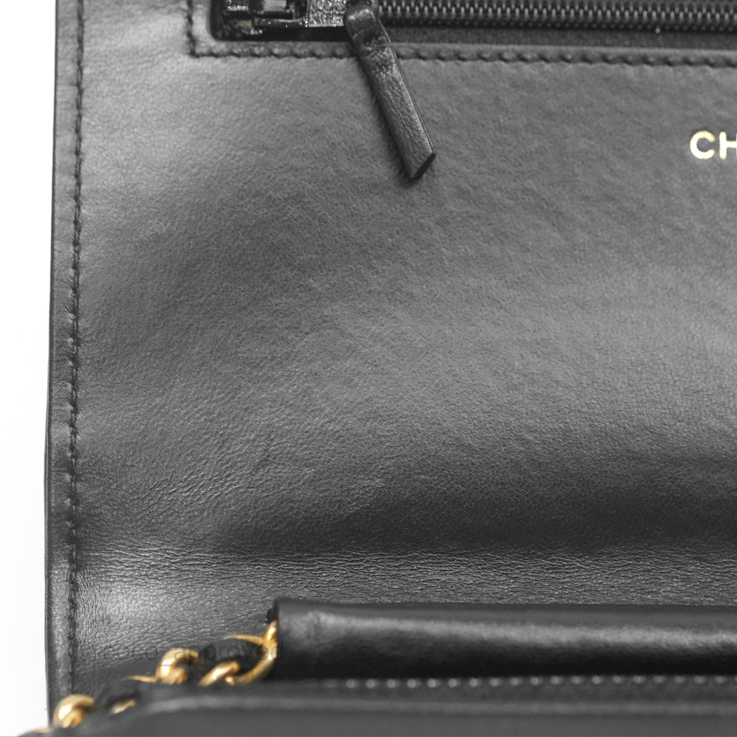 Chanel Quilted Boy Wallet on Chain WOC Black Calfskin Aged Gold Hardware