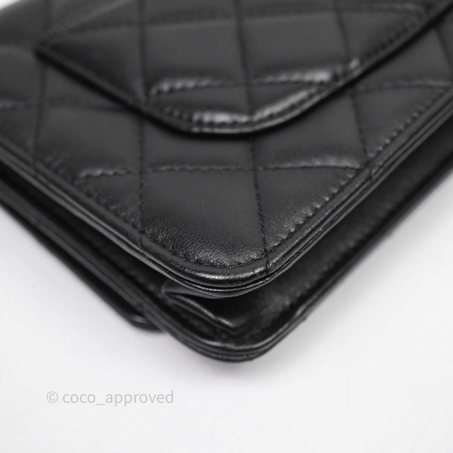 Chanel Quilted WOC Black Lambskin Gold Hardware
