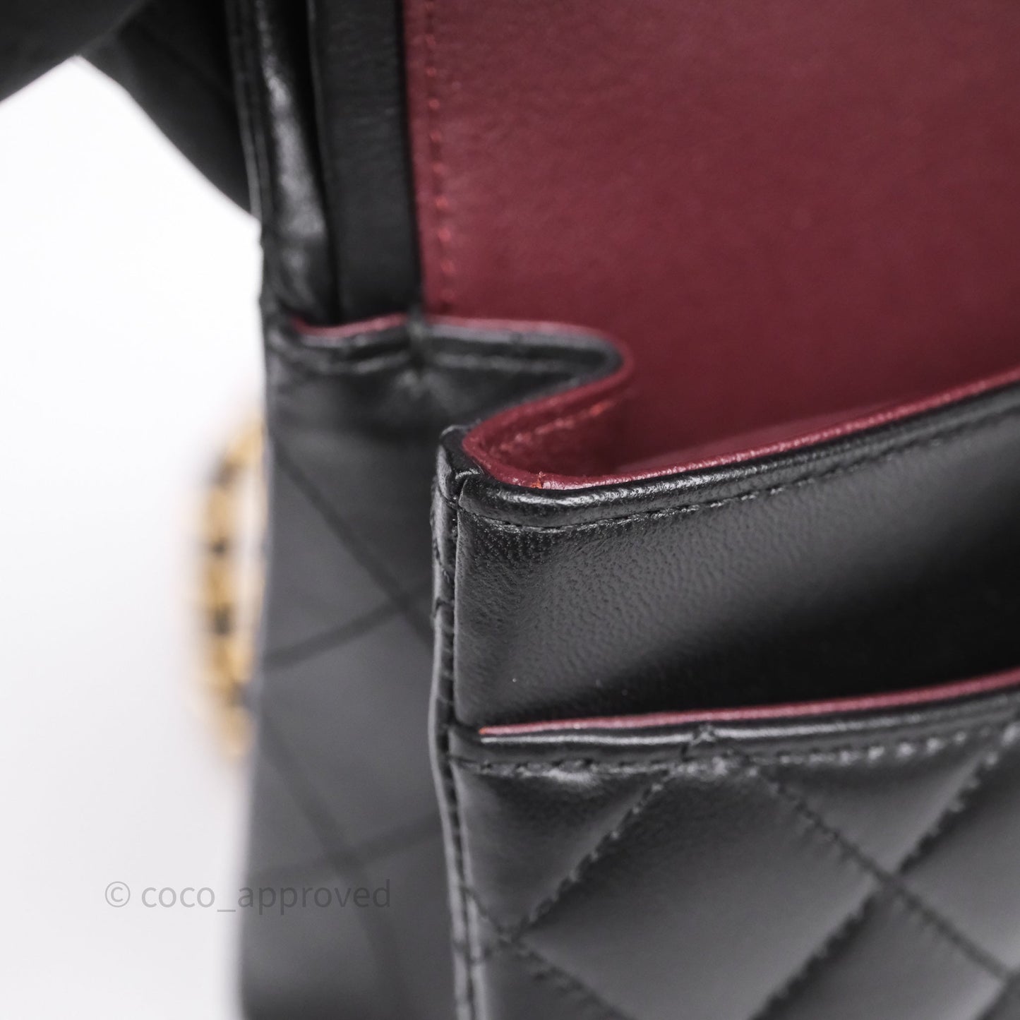 Chanel Small Classic Flap Quilted Black Lambskin Gold Hardware