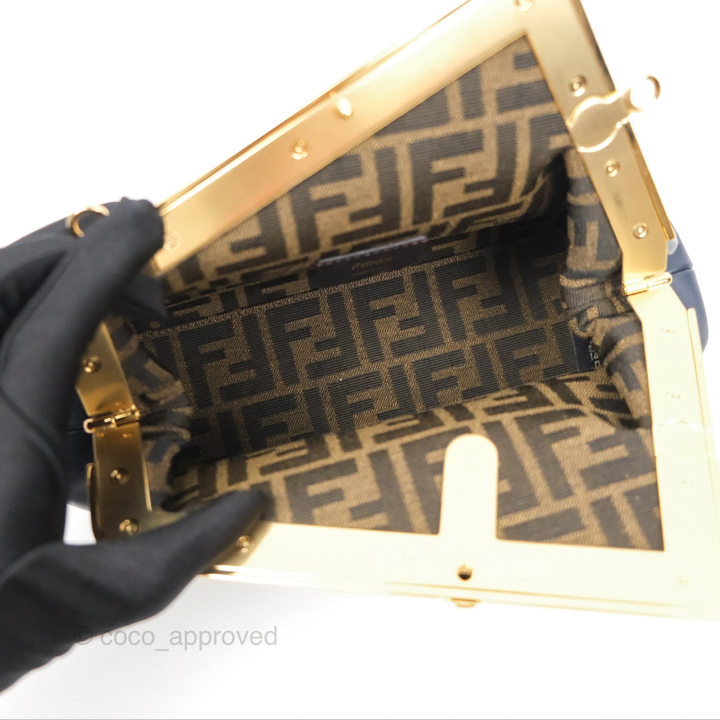 Fendi Small Fendi First Midnight Blue Shiny Nappa