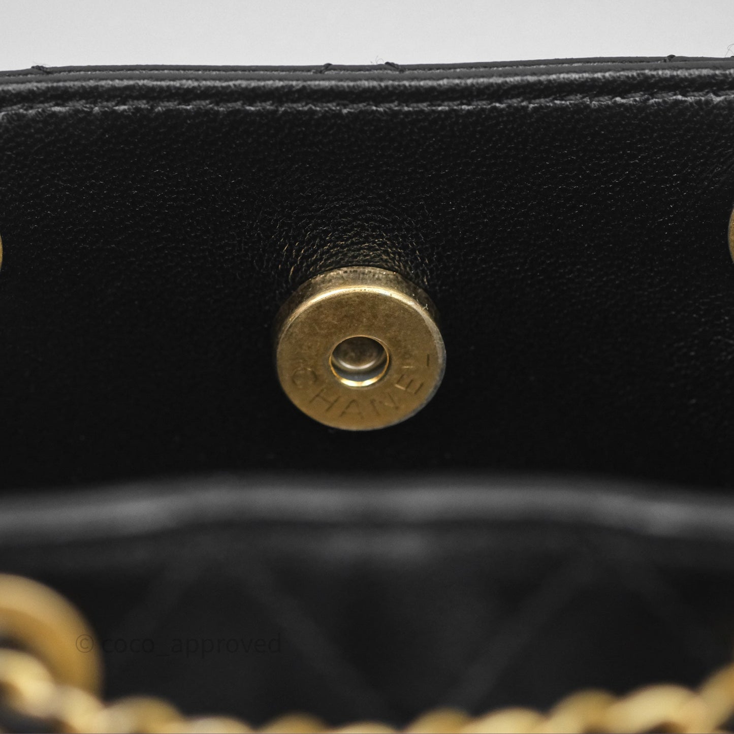 Chanel Double Pocket Black Lambskin Gold Hardware