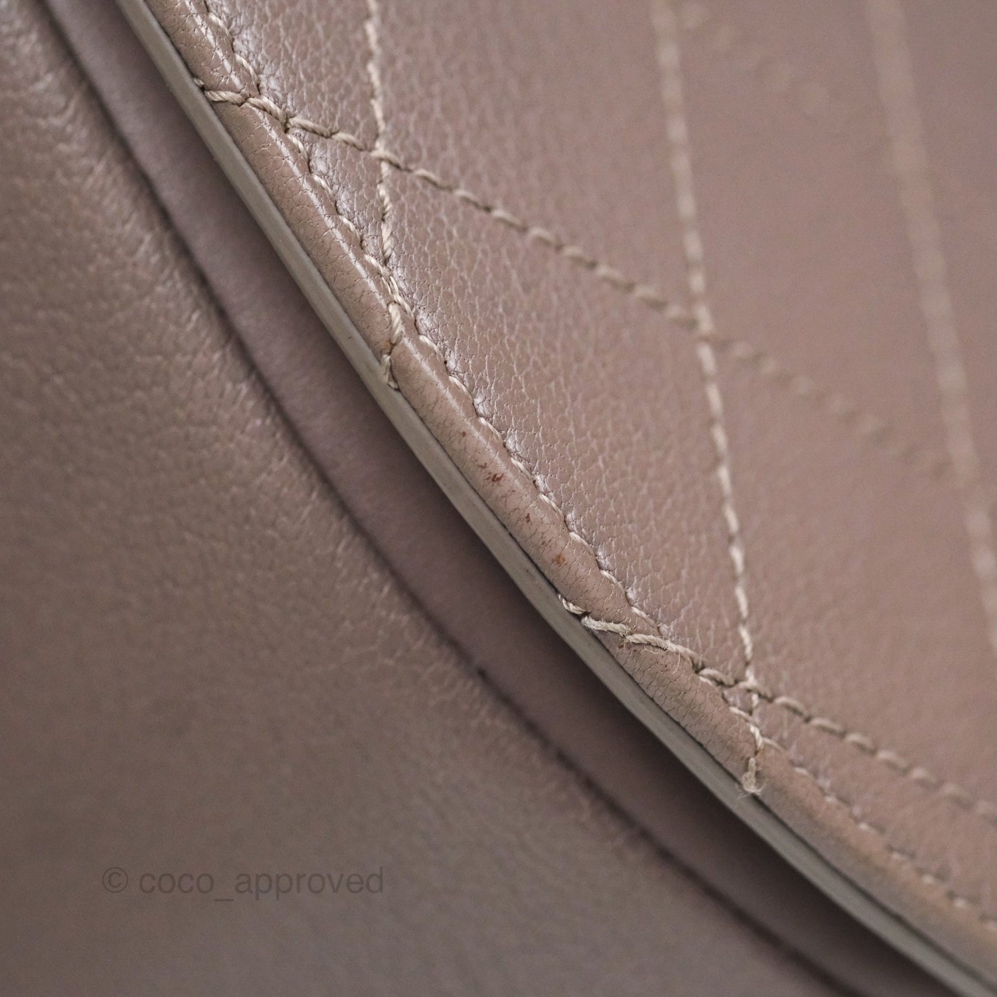 Chanel Coco Curve Flap Burnished Lilac Grey Calfskin Goatskin Antique Gold Hardware